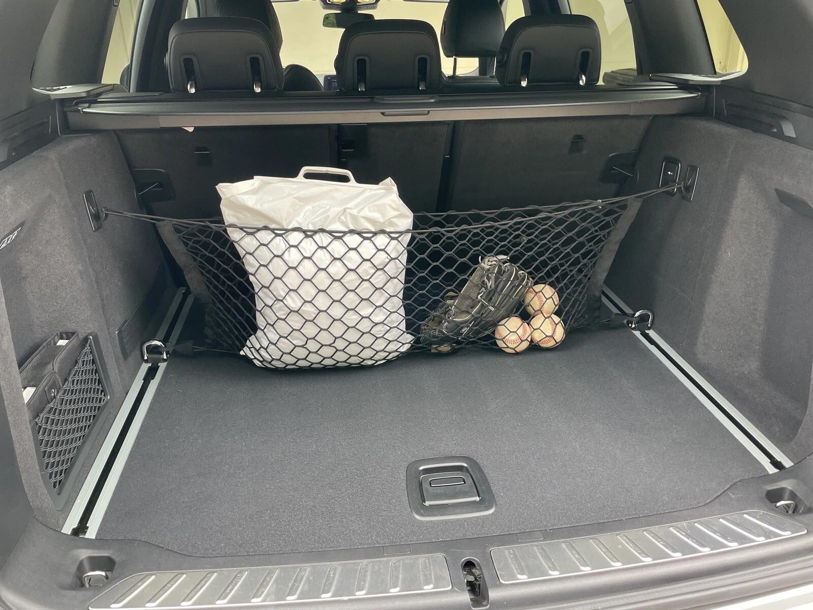 EACCESSORIES EA Rear Trunk Organizer Cargo Net for BMW X3 2011-2024 – Envelope Style Cargo Net for SUV – Premium Mesh Elastic Car Trunk Organizer