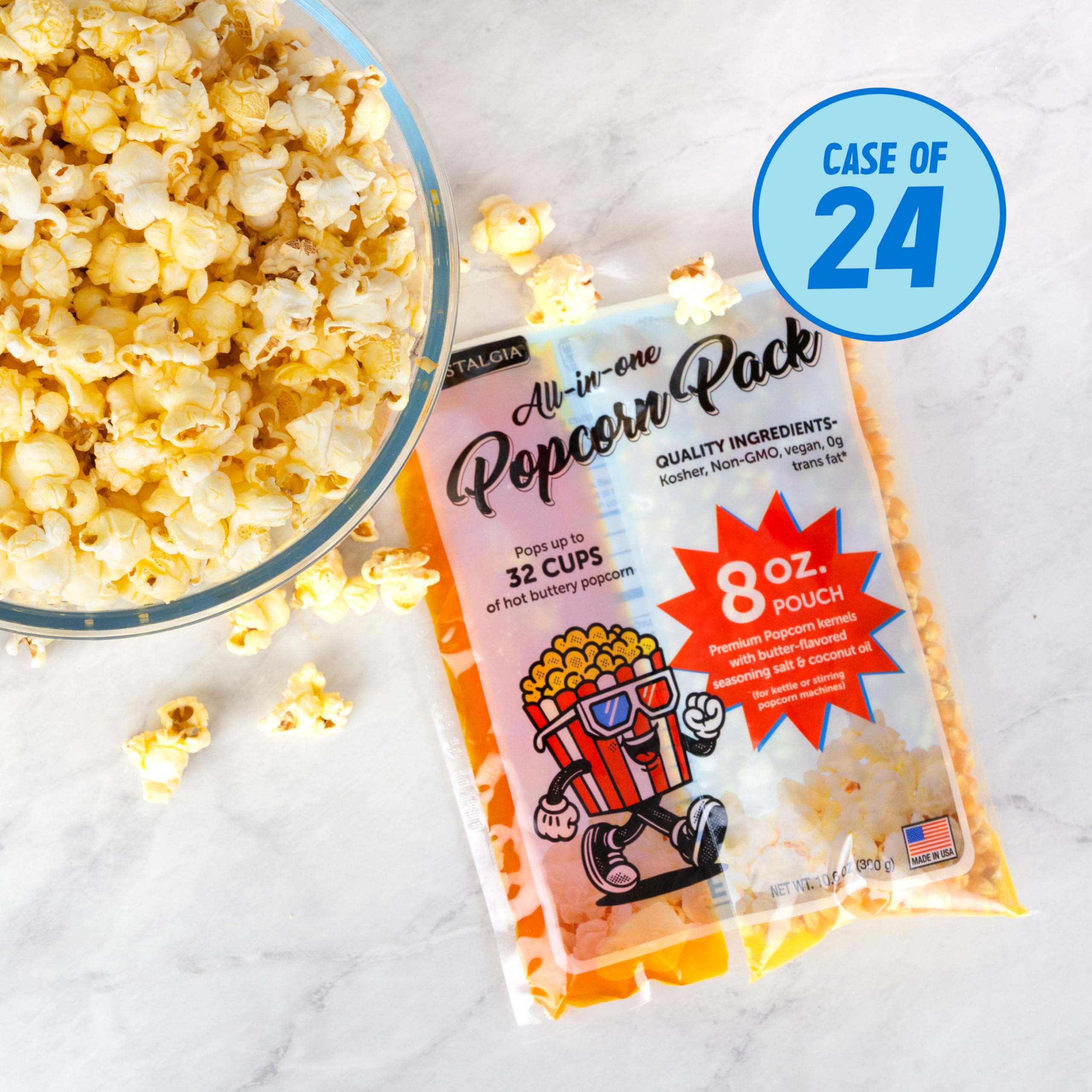 Amazon.com: Nostalgia Movie Theater Style Popcorn Packets for