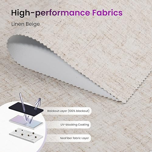 Miniatura 4 de Astomi Persianas enrollables motorizadas para ventanas, persianas automáticas opacas con control remoto, persianas inteligentes, control de voz,