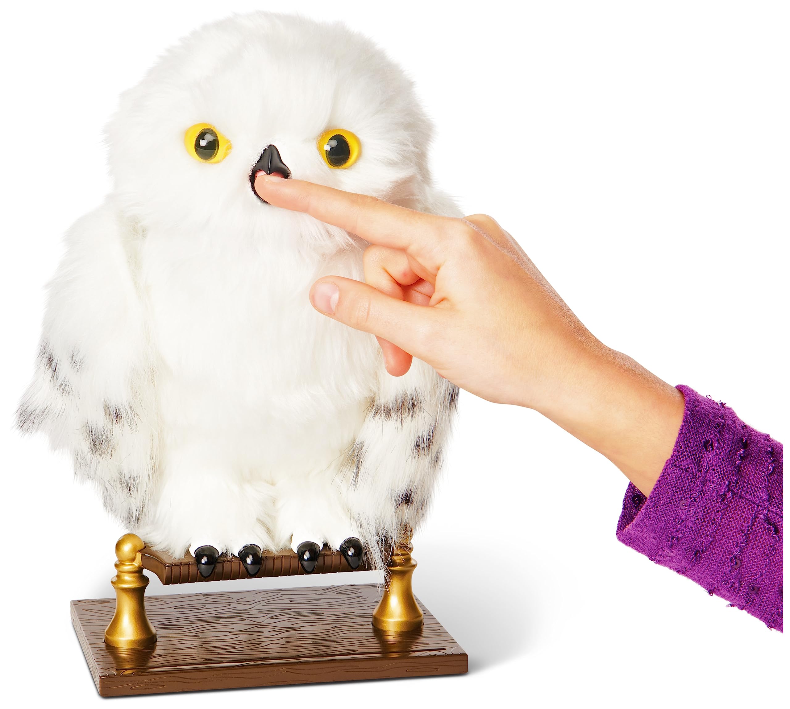Harry Potter - Wizarding World - Peluche Hedwig Lechuza Harry Potter Interactiva - con más de 15 Sonidos y Movimientos y Sobre de Hogwarts - Juguetes Niños 5 Años +