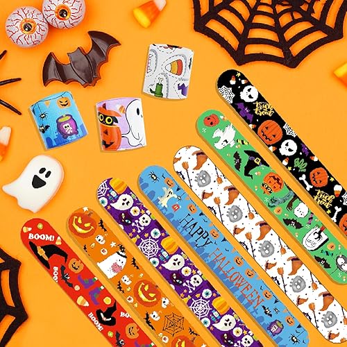 Miniatura 3 de Viicoor 48 pulseras de Halloween a presión para regalos de fiesta, premios escolares, intercambio de regalos de Halloween, regalos a granel