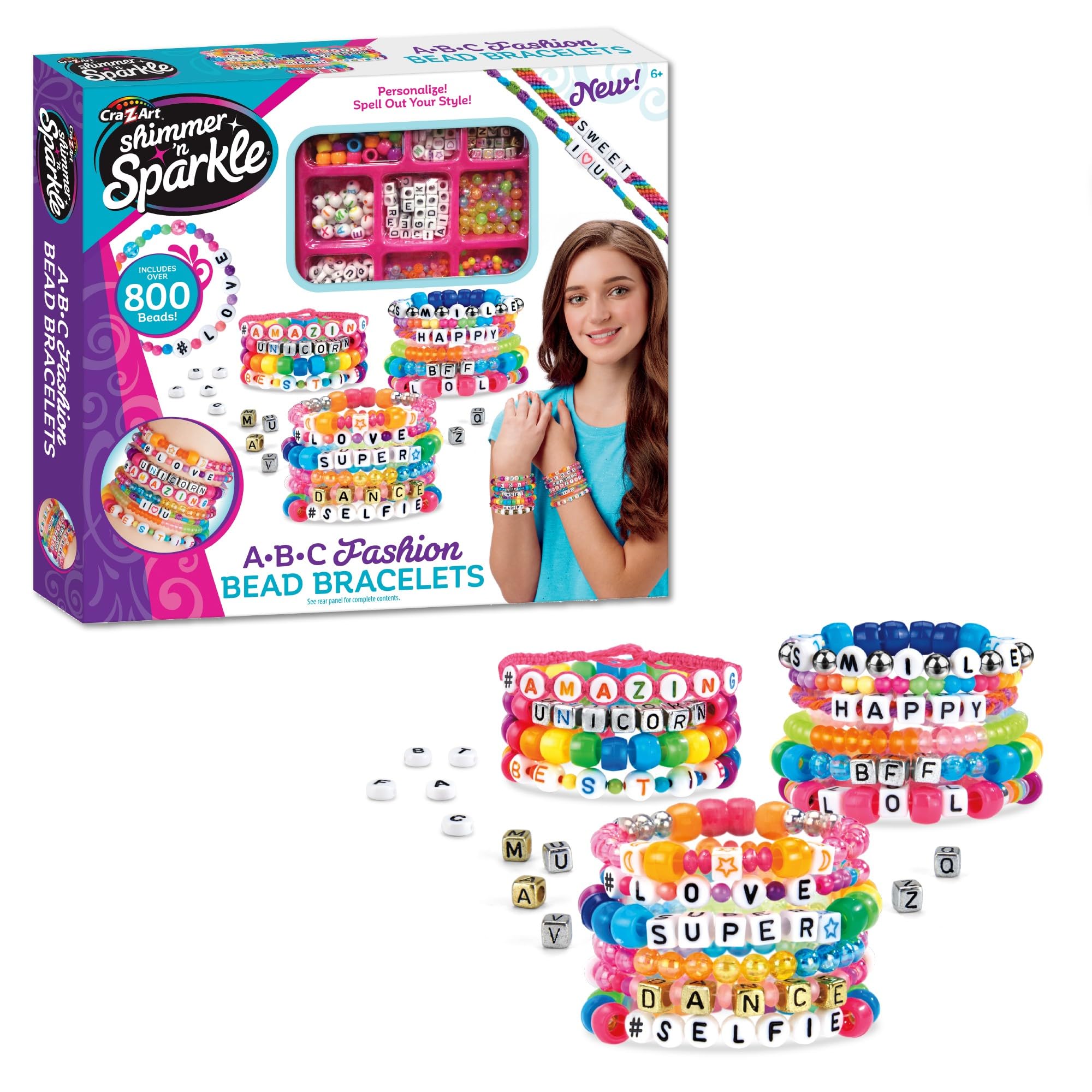 Amazon.com: Cra-Z-Art Shimmer 'N Sparkle DIY ABC Fashion Beads