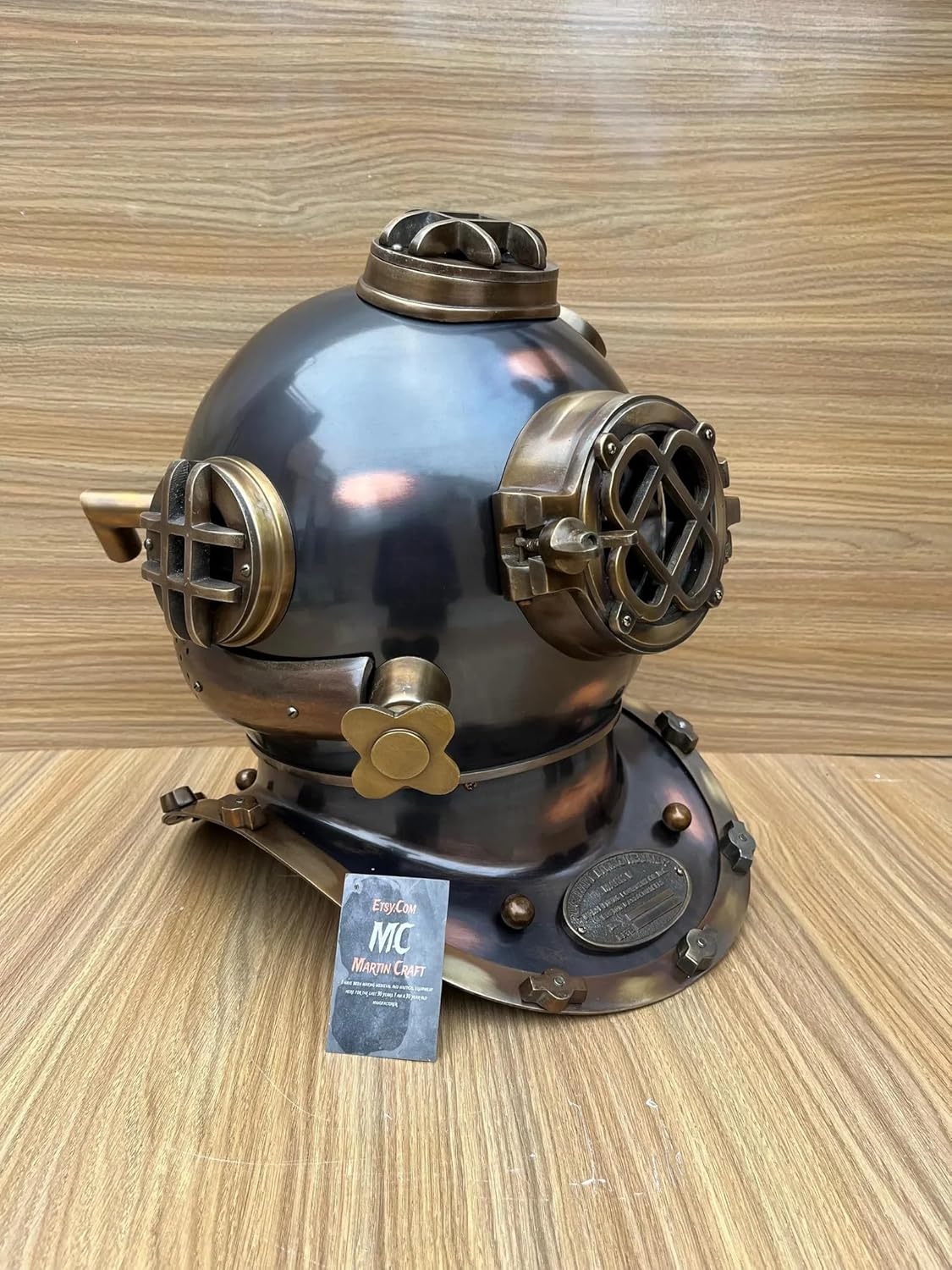 Nautical Deep Sea Diving Helmet Decor, 18 Inches, U.S Navy Mark V Style, Handcrafted