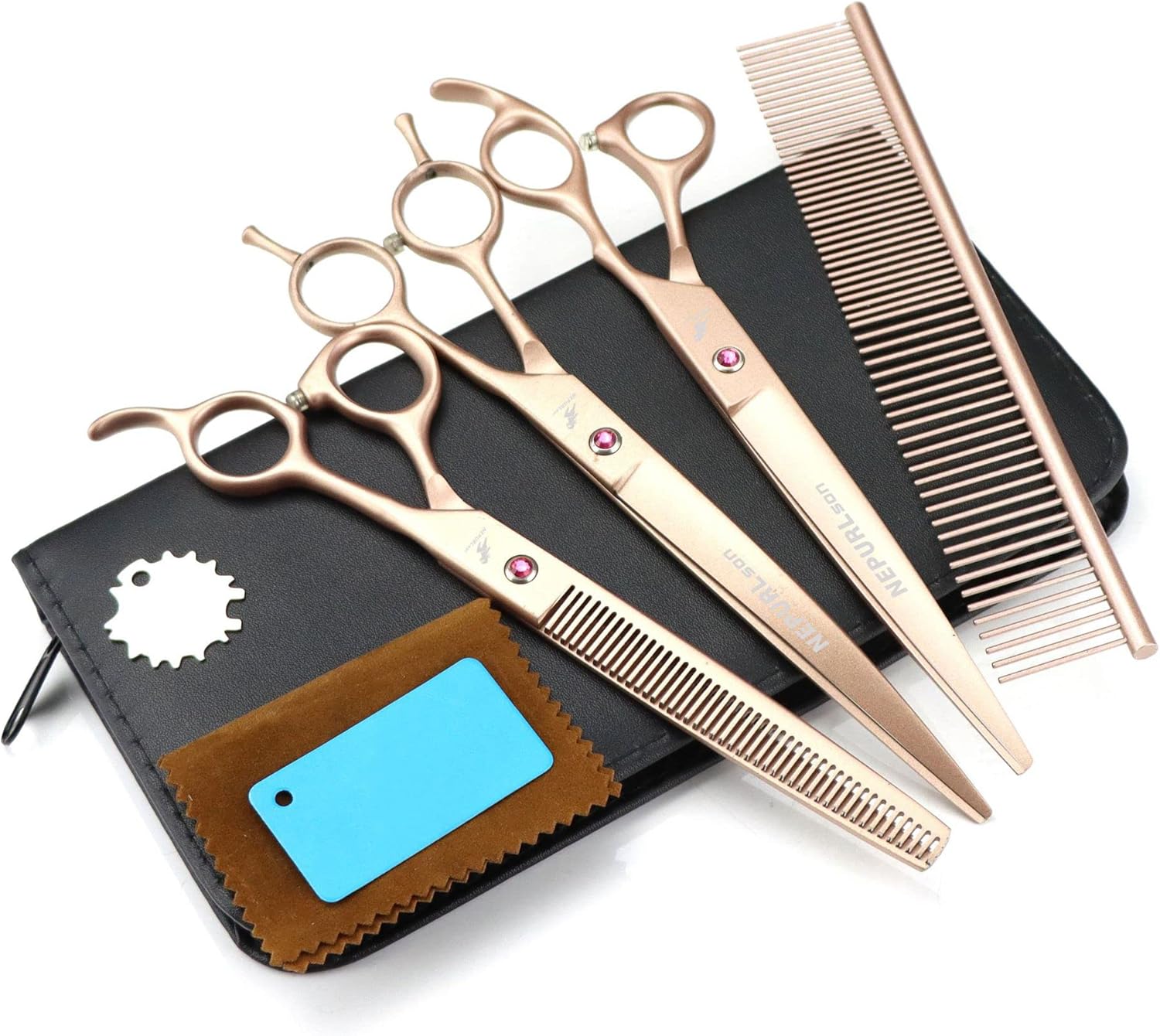 CATUAY 8 Inch Pet Grooming Scissors Chunkers Shears for Dog