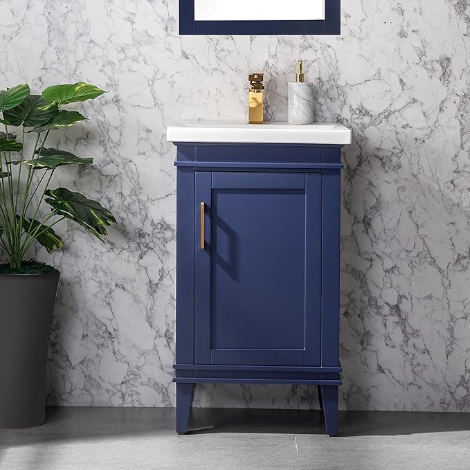 Amazon.com: UrbanFurnishing.net Avery 20" Single Bathroom Vanity with ...