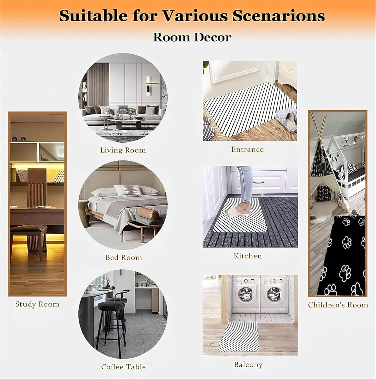 Area Rugs 2x6 Red Rose Runner Rug，Modern Floral Low Pile Carpet, Washable Non-Slip Soft Mat for Bedroom, Living Room & Entryway