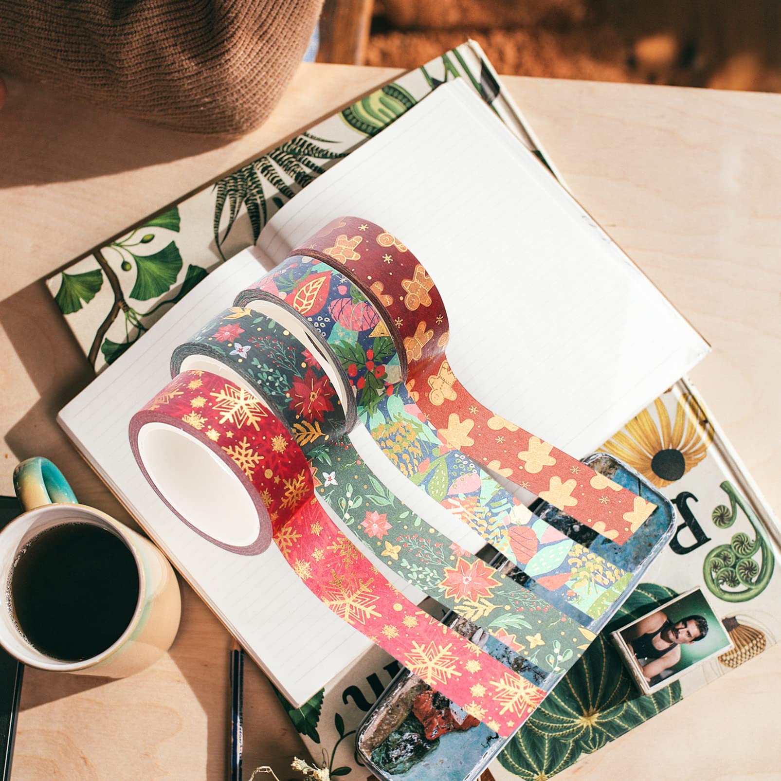 NUOBESTY 3 Juegos Cinta Washi Navideña Pegatinas Navideñas Christmas Stickers Cinta Navideña Bronceadora Cinta Adhesiva Para Scrapbooking Cintas De Diario Cintas Adhesivas 21 Rollos*3
