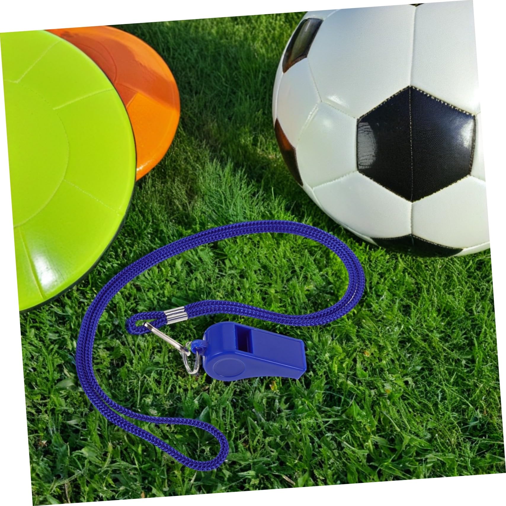 Alipis 36 Piezas Silbatos de Emergencia con Cordón Azul Sonido Fuerte y Nítido Silbato para Actividades al Aire para Senderismo Camping Fútbol y Baloncesto
