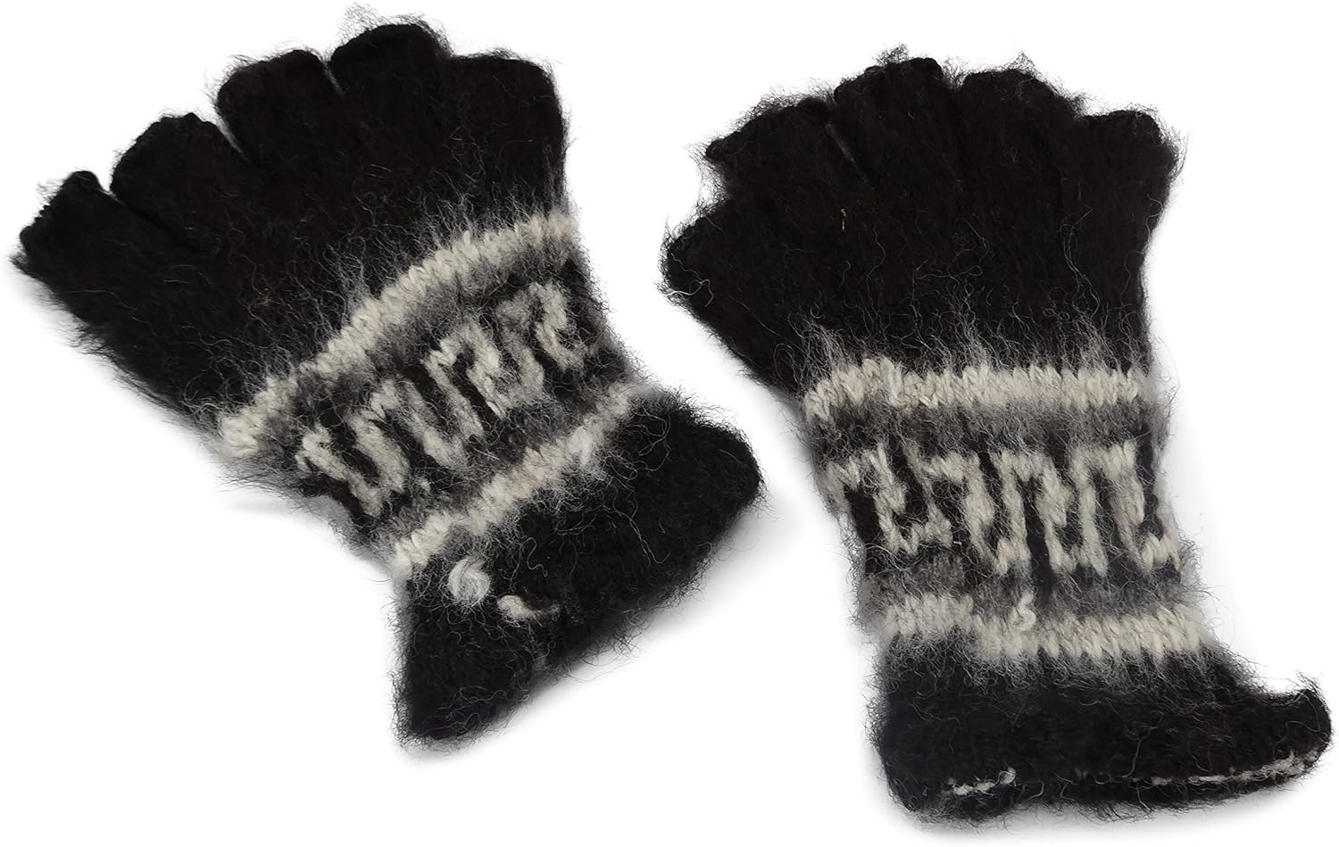 Lotto Di 12 Guanti Unisex In Lana Di Alpaca Senza Dita, Leggeri, Caldi, Morbidi, Delicati, Accoglienti, Traspiranti, Guanti Caldi Guanti Etnici Design Lama - Italia - Foto 9