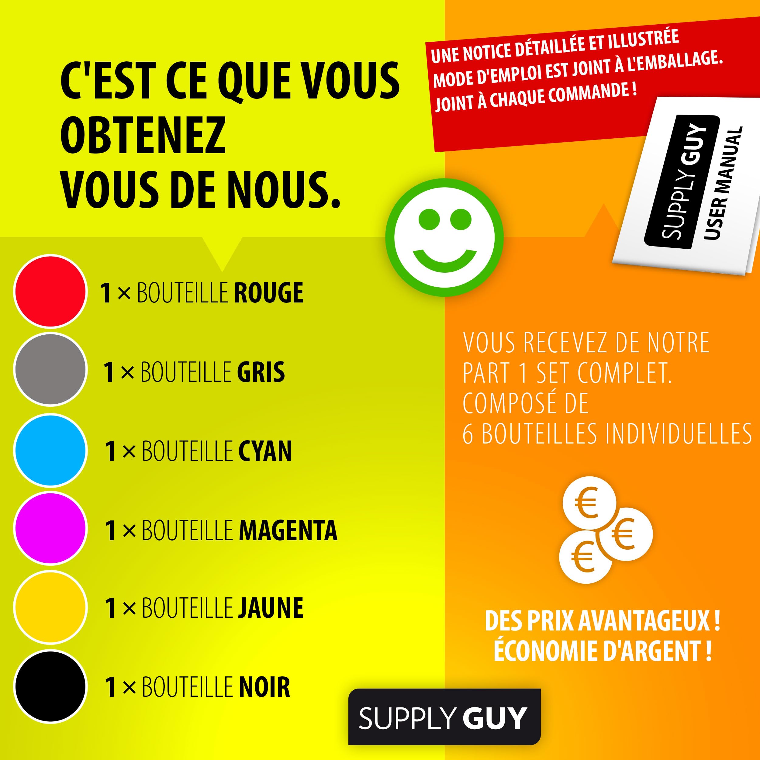 Pack 12 Bouteilles D'encre Compatible Canon GI-53 - Pour Imprimantes PIXMA G650 G550, Haute Capacité