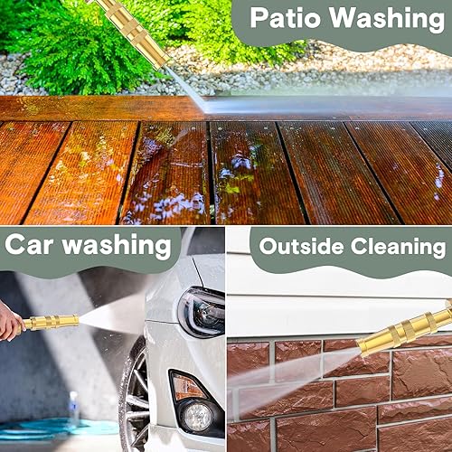 Miniatura 6 de Twinkle Star Boquilla de manguera giratoria ajustable de latón resistente, paquete de 2, TWIS3432