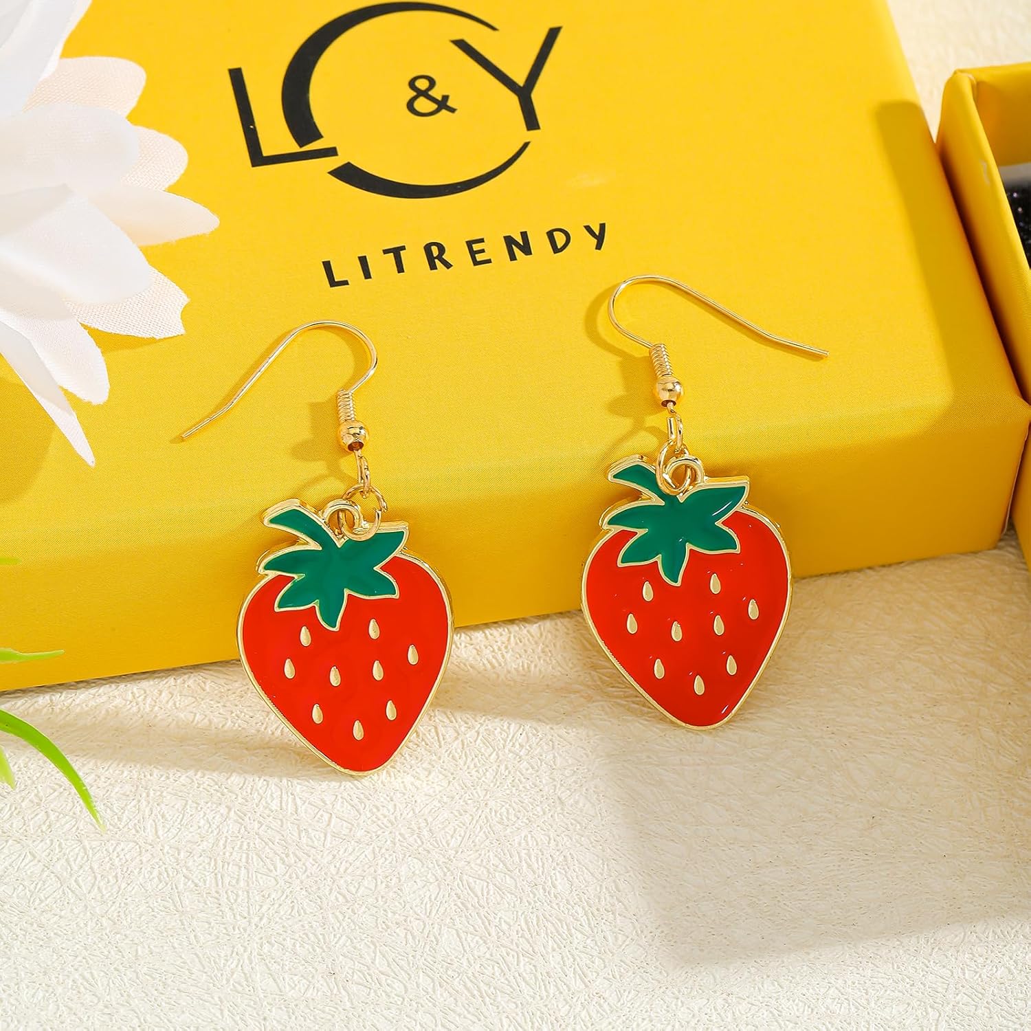 Strawberry Earrings for Women, Cute Fruits Dangle Earrings, Fashion Jewelry for Spring Summer Party Accessories Gifts - Image 8