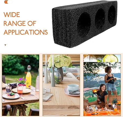 Miniatura 5 de ULTECHNOVO Soporte para bebidas para llevar, bandeja portavasos, bandeja para llevar con 3 agujeros, soporte para bebidas frías y calientes, soporte