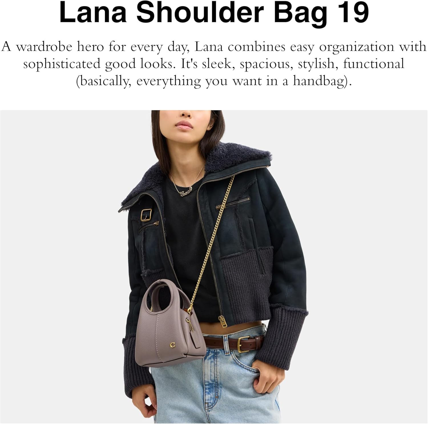 COACH womens Lana Shoulder Bag 19 - Image 3