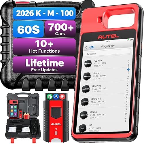 2026 Autel OBD2 Scanner MaxiIM KM100(X), Car Diagnostic Scan Tool with Lifetime Free Updates, VCI V200 Wireless BT Connection, Auto VIN, 2GB & 64GB, Android 9.0, for Home Mechanics & DIYers