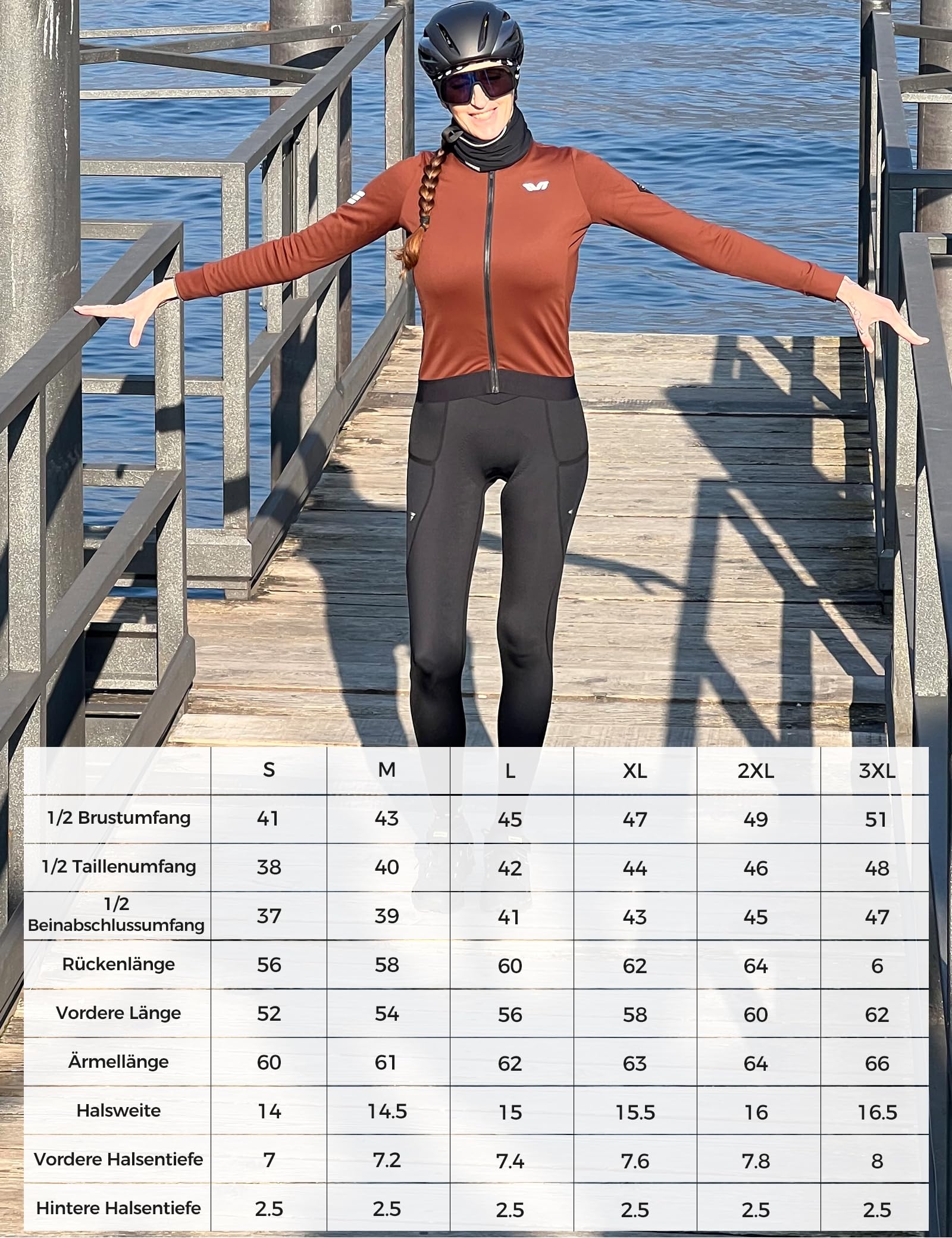 ROCKBROS TVI Radtrikot Damen-Radsporttrikot Langarm Warm Winddicht Winter Fahrradjacke
