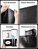 Vista 3 de SUNEE Carpetas de 2 bolsillos (paquete de 12 unidades, color negro) carpetas de plástico resistentes con bolsillos, se adaptan a papel tamaño carta