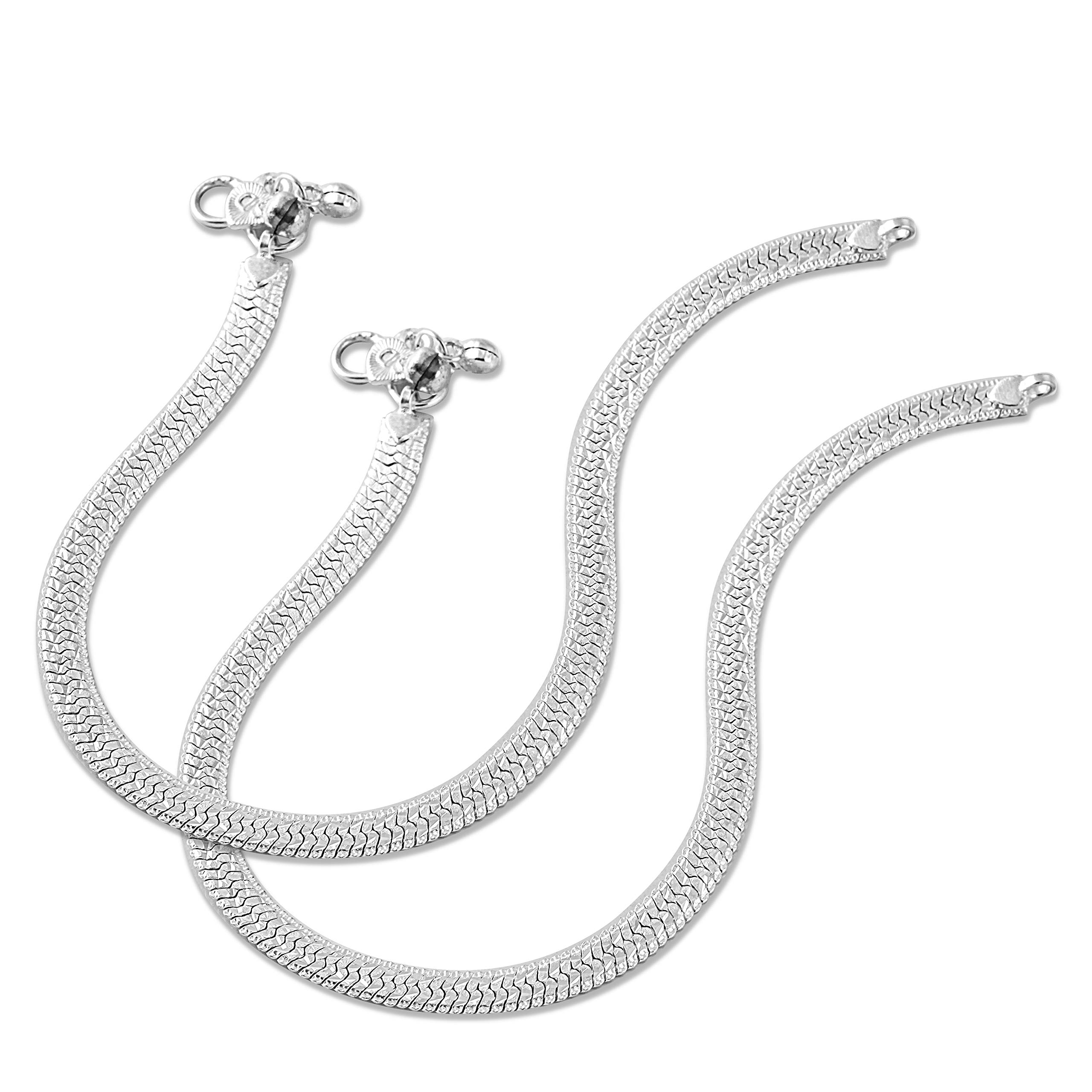 Lila Traditional Trendy Jewellery All Occassions Anklets Payal Pair for Women/Girls Alloy Anklet (Pack of 2)(Bzr_Payal-115-STD(1-Pair))-image-26