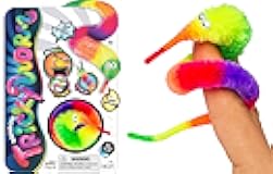 JA-RU Fuzzy Worm Fidget Toy with String Attached (1 Pack) – Fun Magic Tricks for Kids, Soft Sensory Toy, Bulk Party Favors, Gag Gifts & Classroom Prizes. 5219-1A