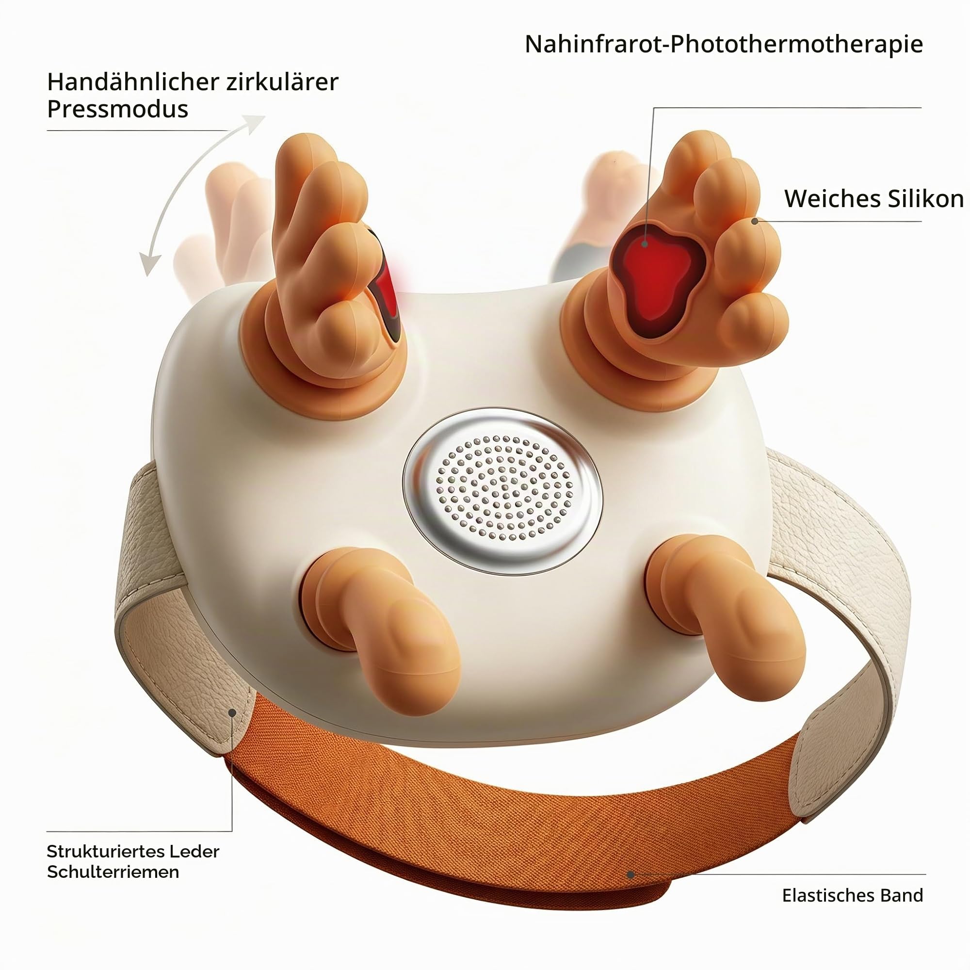 Nackenmassagegerät, Nackenmassagegerät, Nacken, Schultern und Rücken, kabellos
