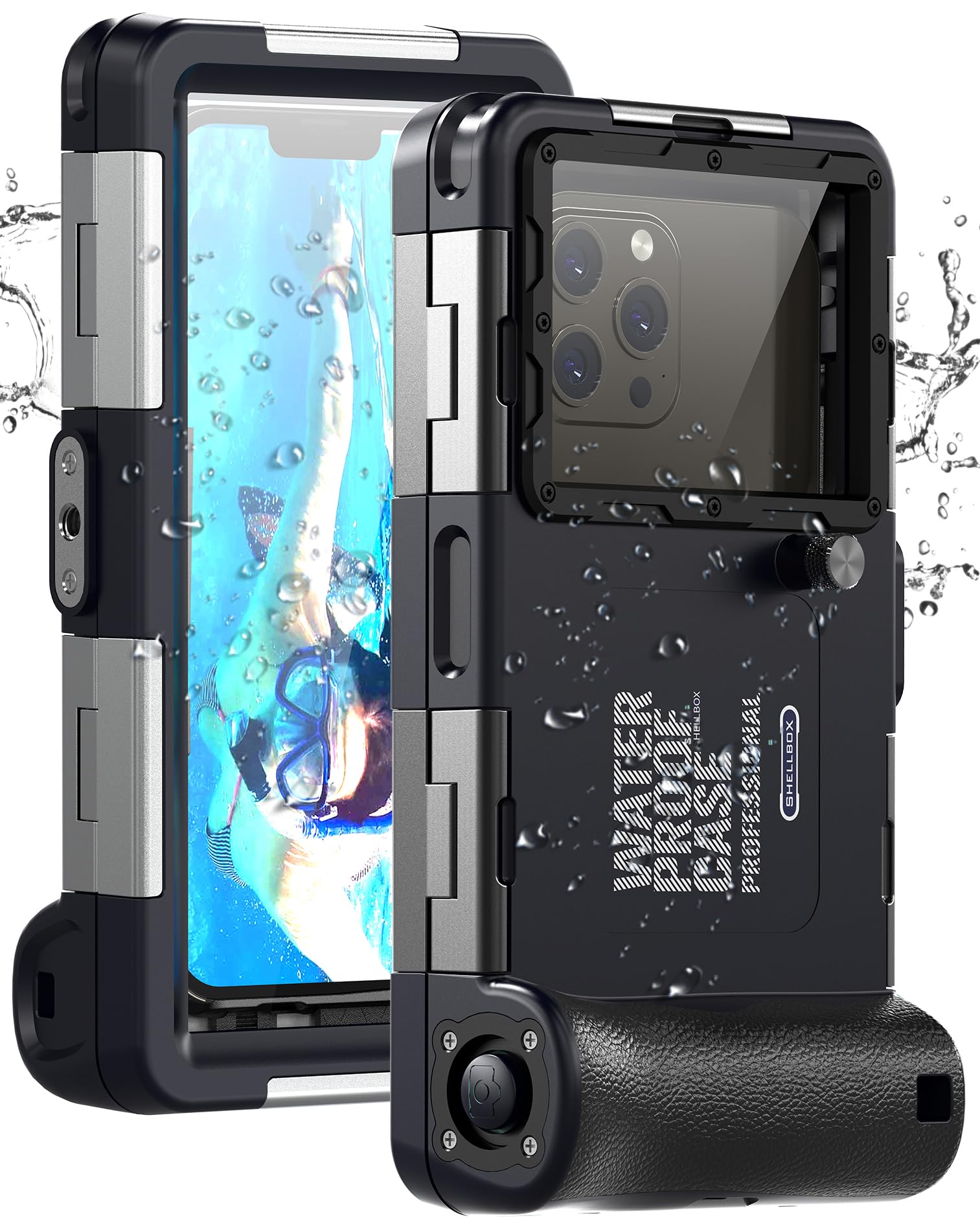 Underwater Diving Phone Case for iPhone 16/15/14/13/12/11 Pro Max & Samsung Galaxy S24/S23/S22 Plus Ultra, Professional [50ft/15m] Snorkeling