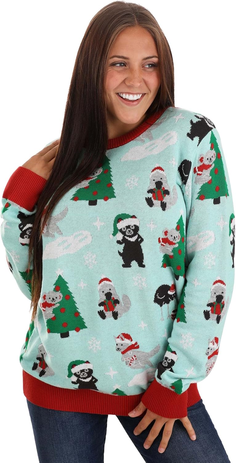 Australian Animals Ugly Christmas Sweater for Adults - Koala Bear Knit Crewneck Sweaters for Holiday Parties - Image 6