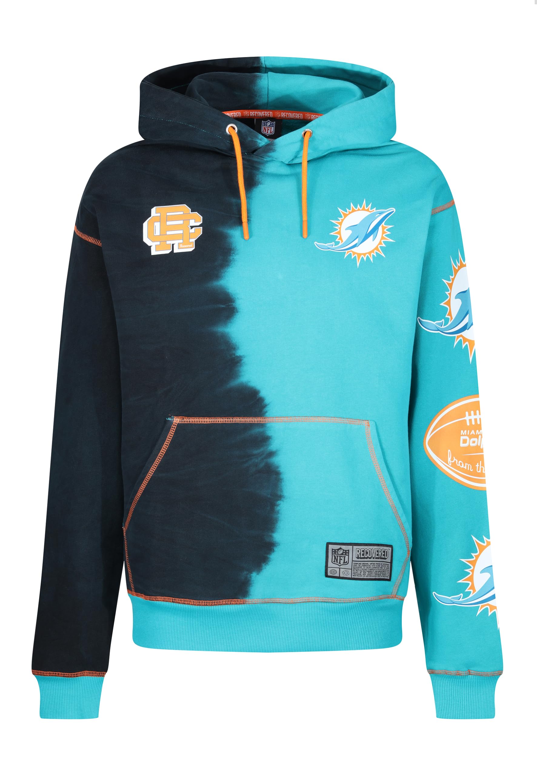 Recovered Sudadera con Capucha Sudadera con Capucha NFL Efecto Tinte de Tinta