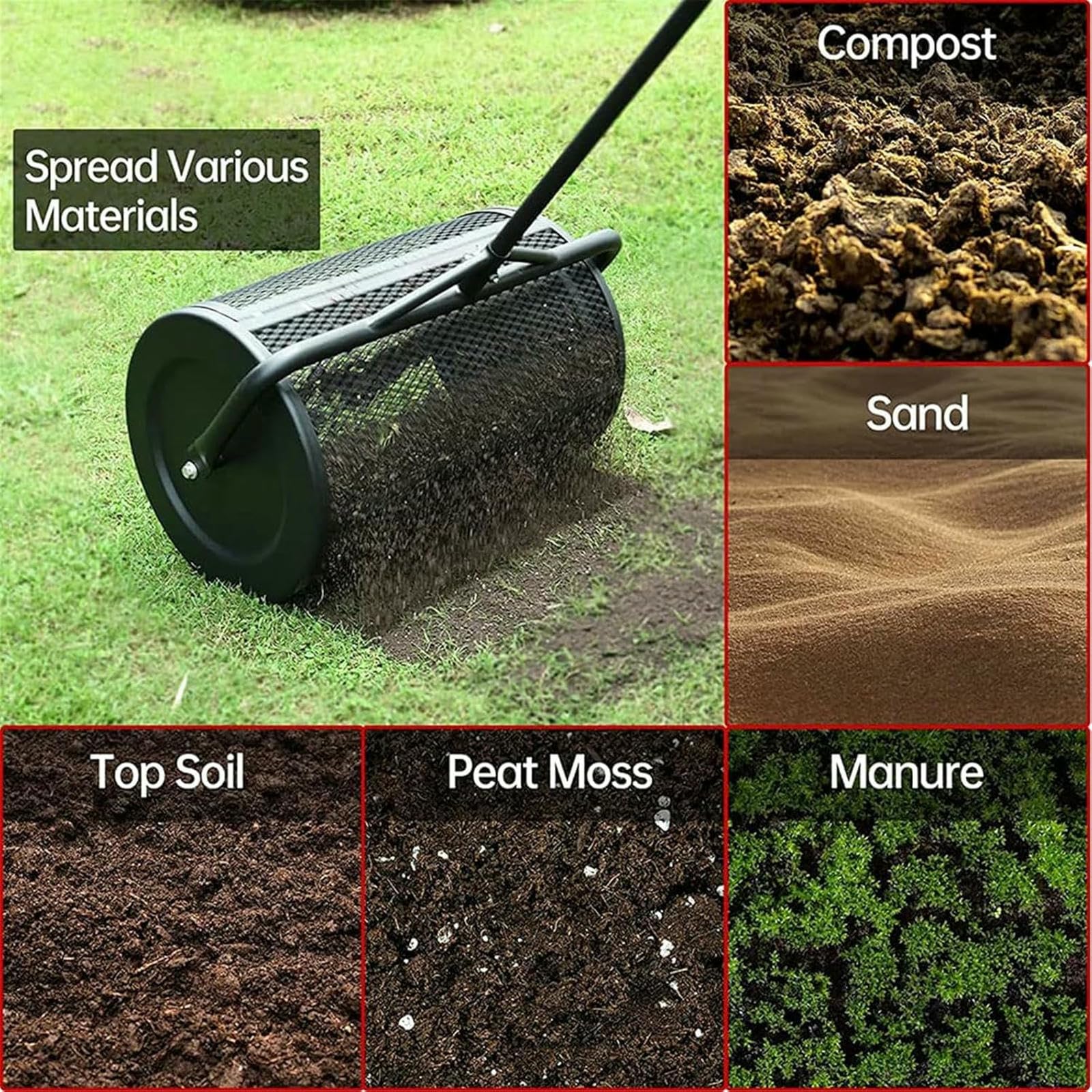 Extendedor De Compost, Máquina De Siembra Manual, para La Turba De Turba, Fertilizantes, Semillas