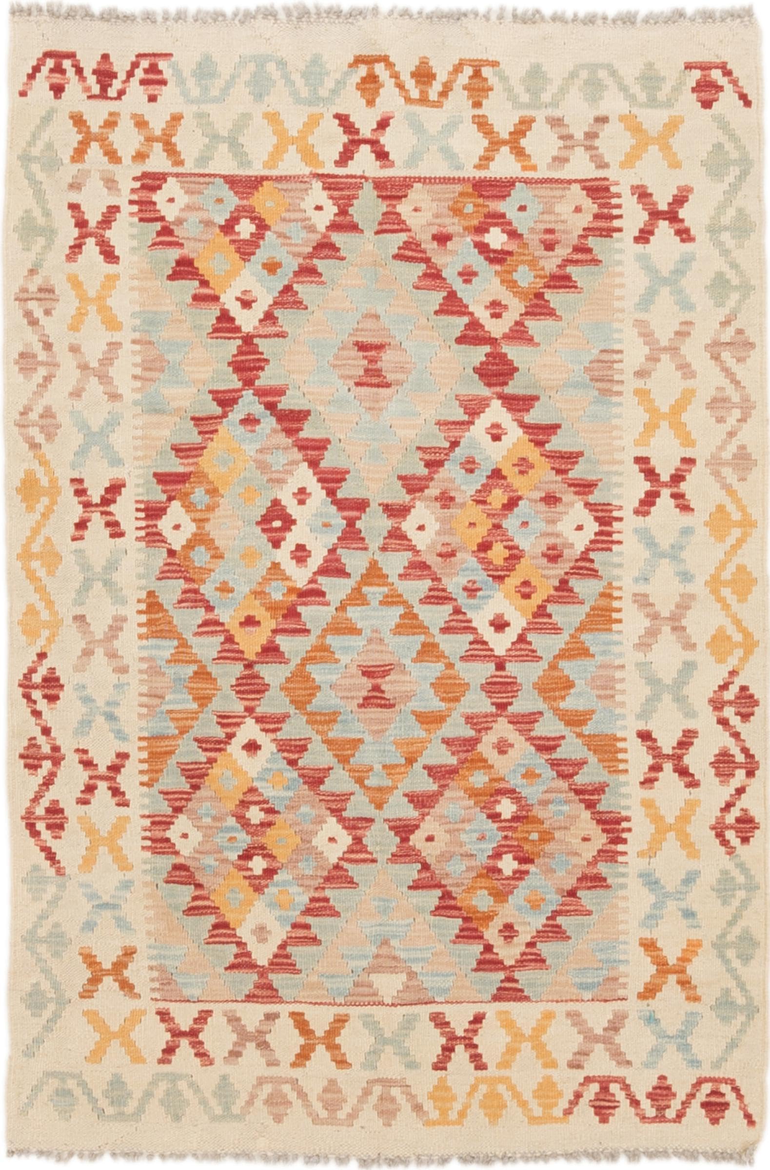 Kilim Afghan tissé à la main, tapis d'orient authentique en pure laine