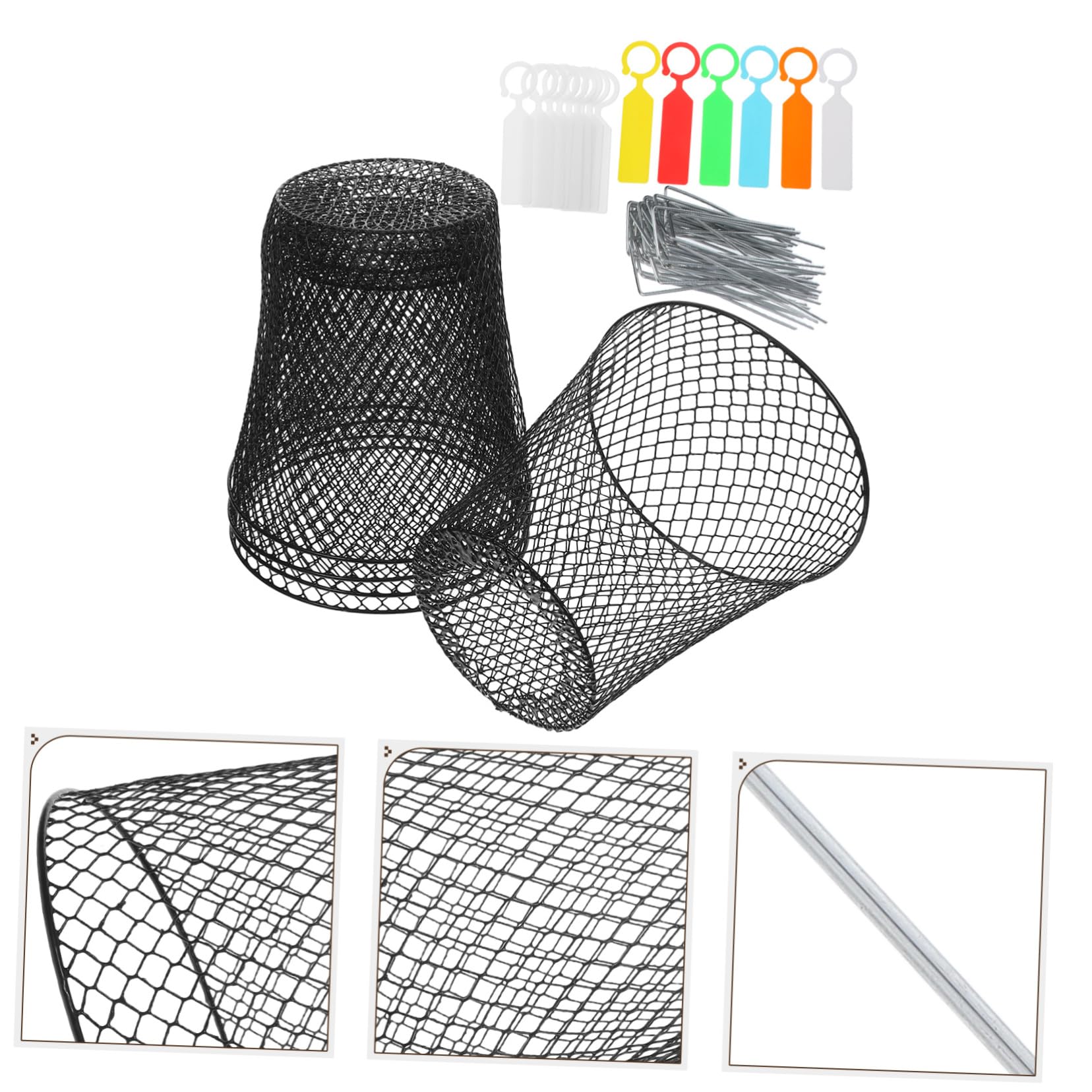 Hemobllo Cloches De Jardin Fil De Fer Cage De Protection pour Plantes Et Légumes Robuste Et Résistant Aux Intempéries pour Balcon Et Petits Jardins