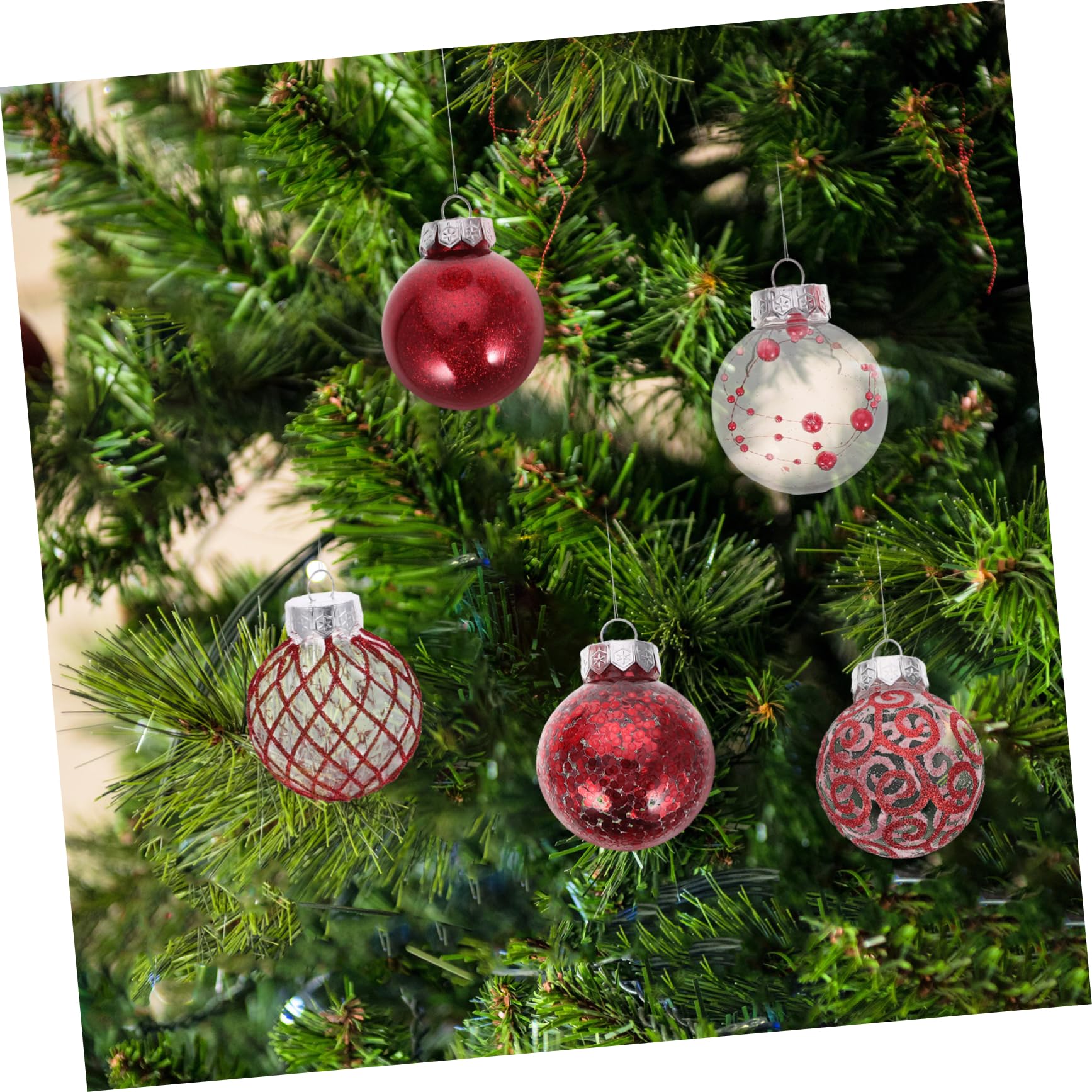 ORFOFE 30stücke Weihnachtsbaum-hängekugeln Weihnachtsdekor Ballornamente Weihnachtsbaumkugeln Hängende Dekorationen Für Weihnachtsfeiern