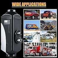 Vista 7 de WAYSKA - Calentador de aire diésel de 12 V, 1.3 galones, 2 kW, silenciador, calentador de estacionamiento diésel con termostato LCD y control remoto