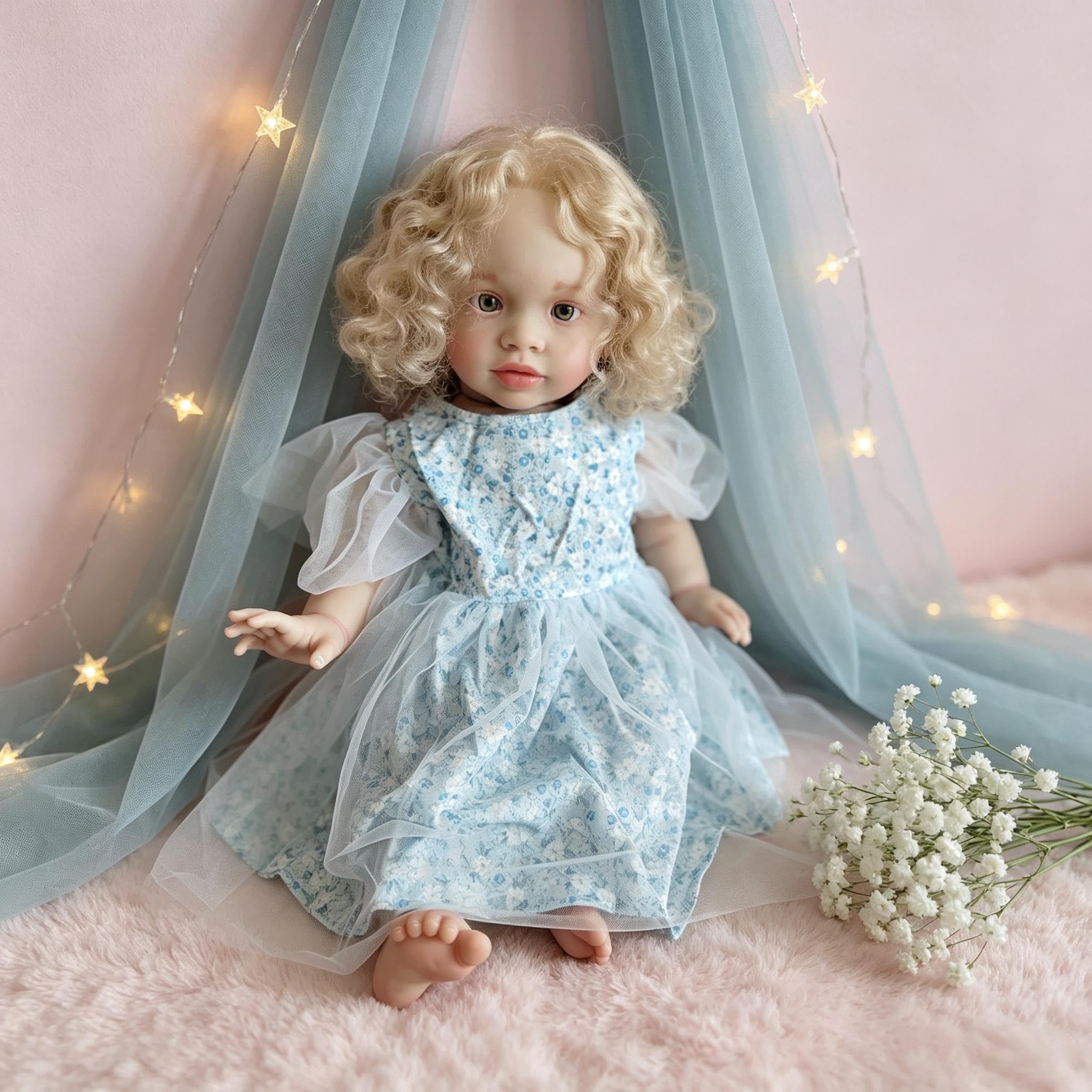 66 cm große Reborn-Kleinkind-Puppen, blondes Mädchen, Pippa, lebensechte Reborn-Babypuppe, realistische Kleinkind-Puppe, weicher Vinyl-Stoffkörper, echtes Leben, Baby-Puppe, Geschenke für