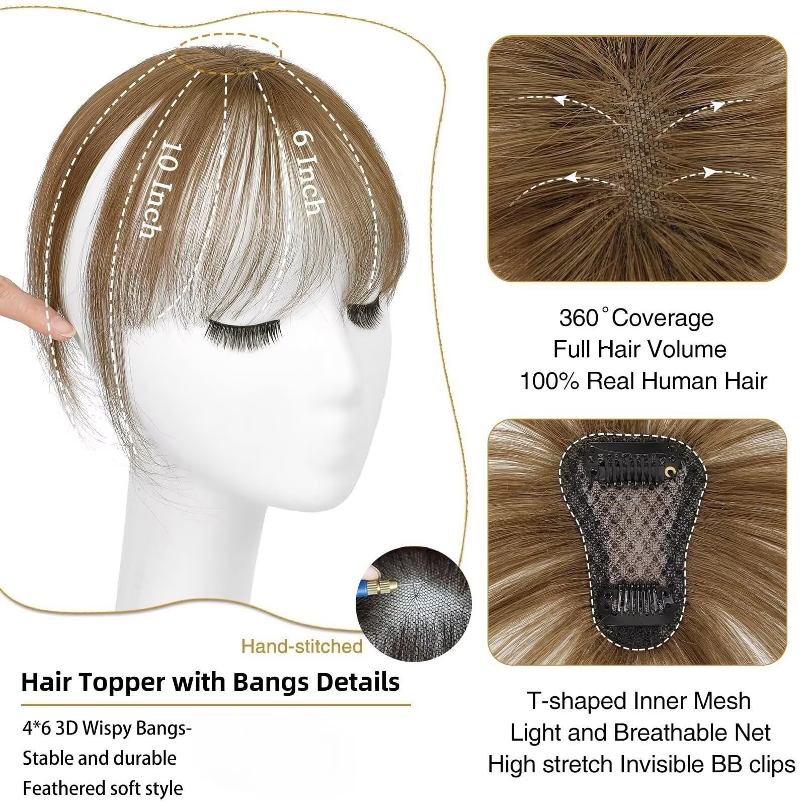 RUNRAYAY Clip in Bangs - Image 3