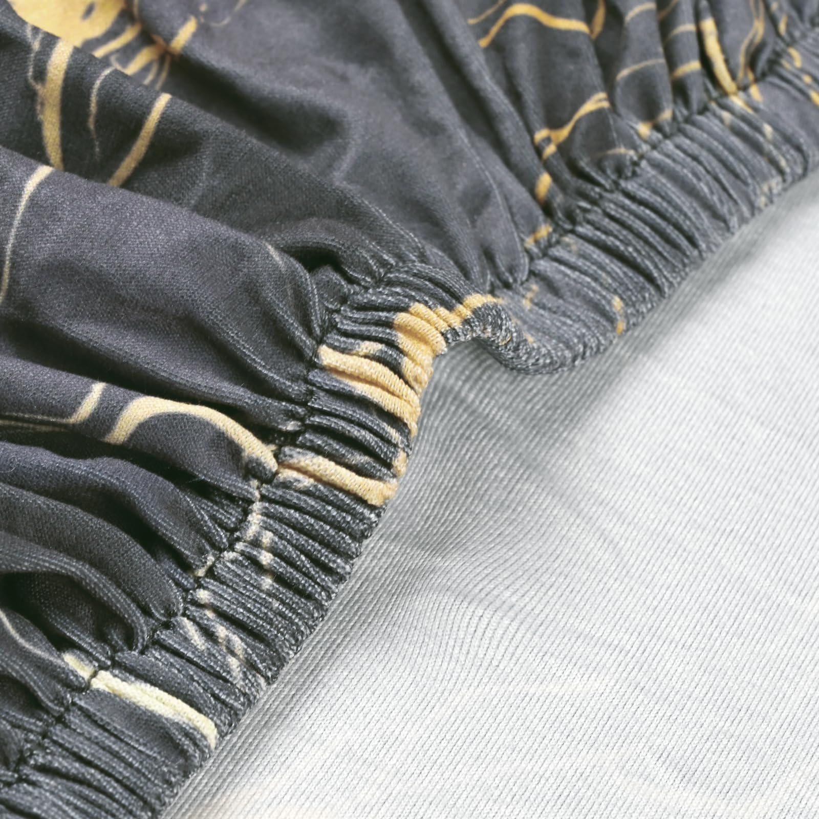 Alishomtll Rivestimento per poltrona, 3 pezzi, con pouf, elasticizzato, coprisedia da spiaggia, tigre, con bracciolo, schienale alto, universale (grigio oro)