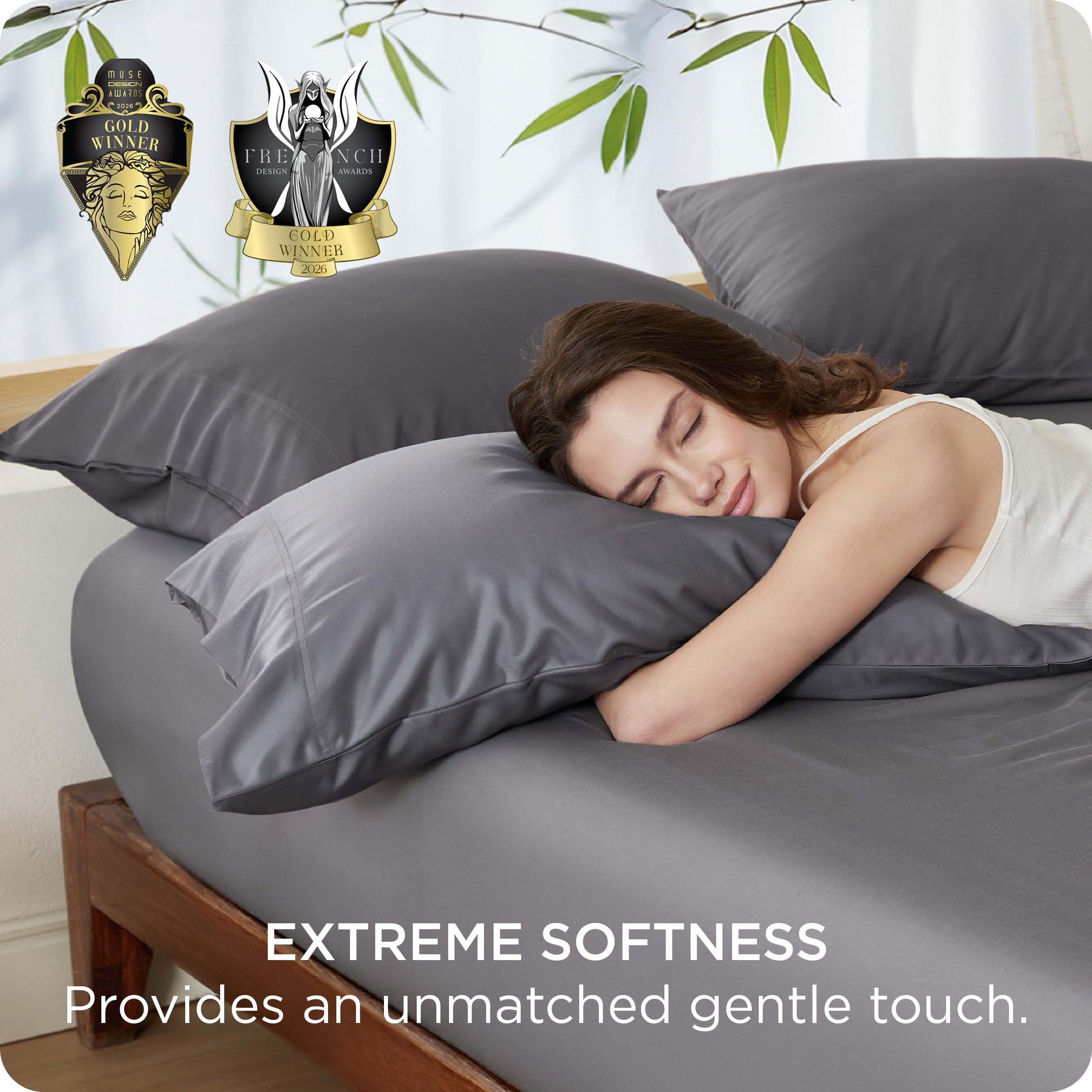 Queen Set of 2 Rayon Pillow Cases F67770
