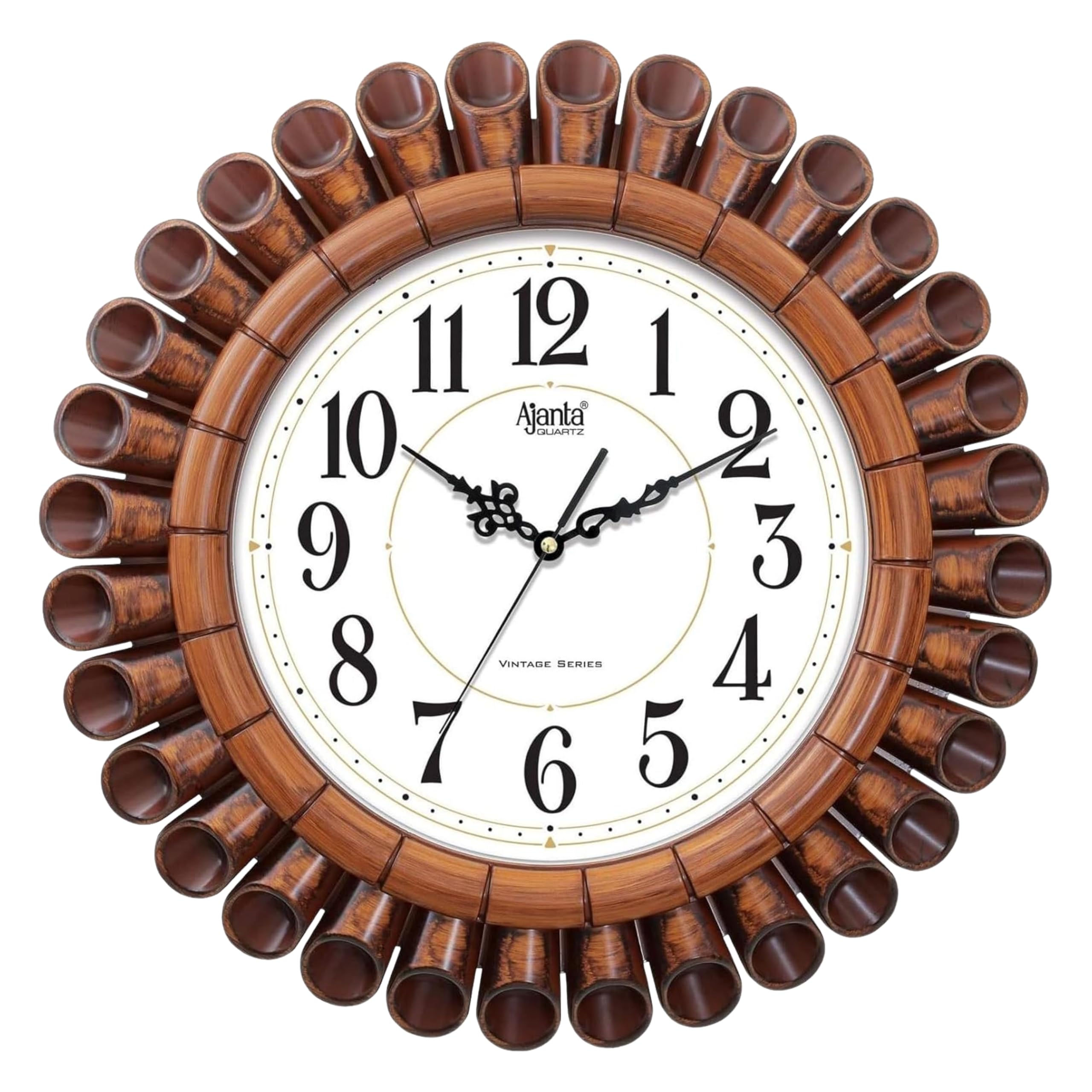 Ajanta Plastic Analog Wall Clock 15.7 Inches Vintage Wall Clock for Bedroom,Hall,Office and Drawing Room,White