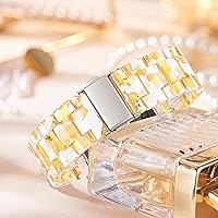 Vista 36 de Lightweight Resin Band For Apple Watch Series 11 10 SE 9 8 7 6 5 4 3 2 1 Ultra 3 2, Fashion Adjustable Replacement Strap for iWatch Bands 38mm 40mm