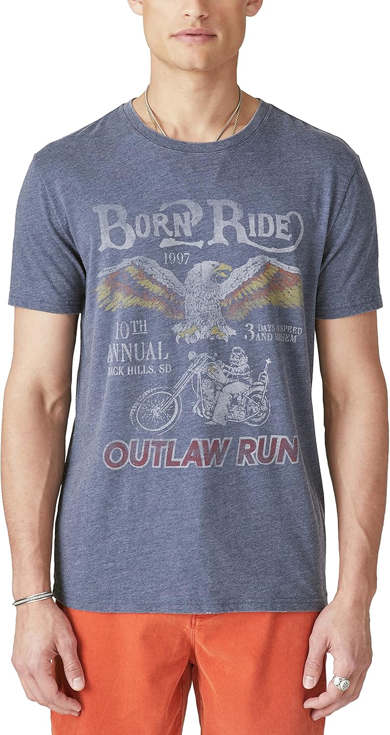 Lucky Brand Men's ACDC Flag Graphic Tee