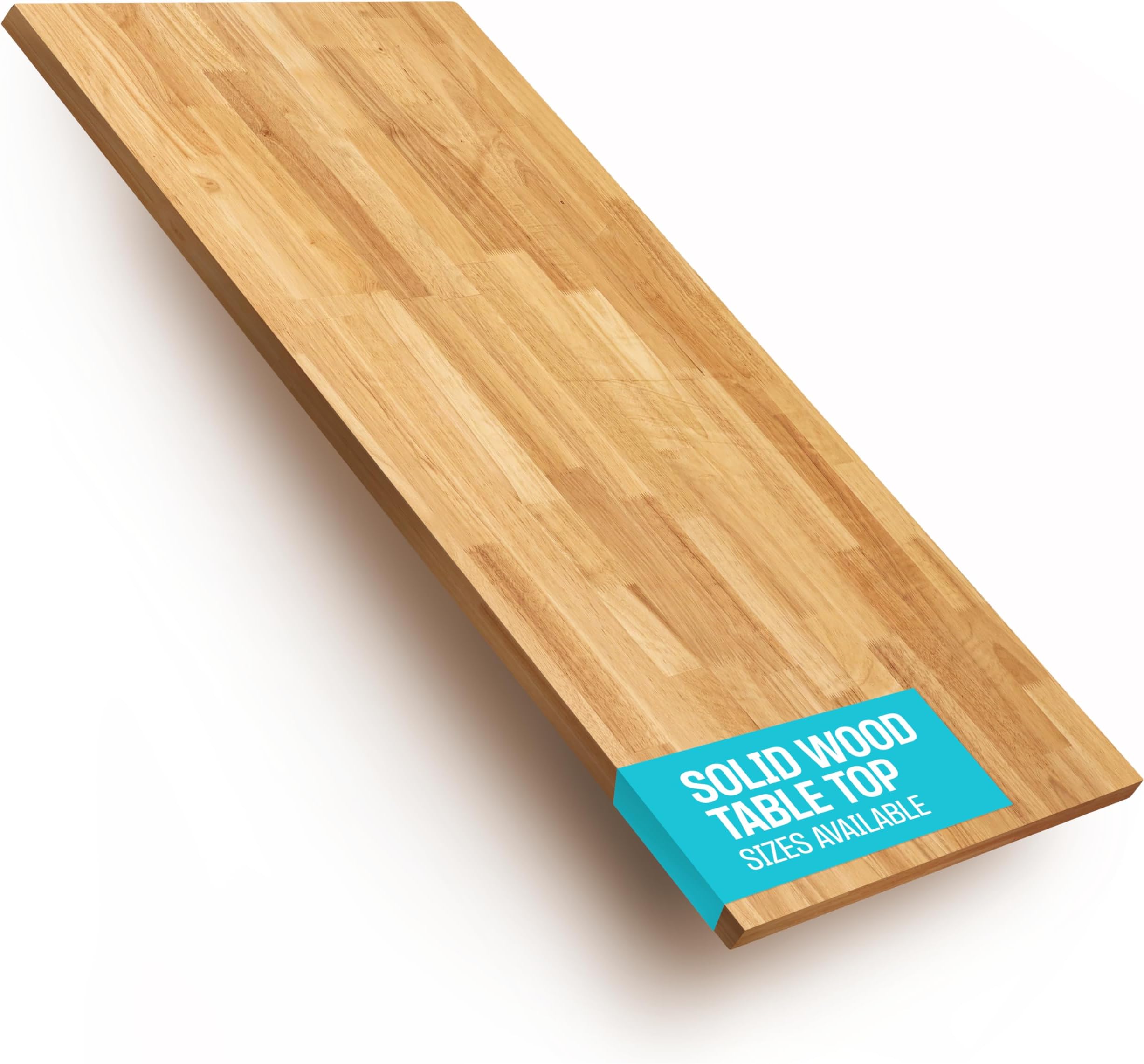 Solid Wood Desk Table Top – Pre-Finished 1.2” Thick Tabletop - Universal Fit for Standing Desks, Countertops & Workstations (60" x 24", Rubberwood)
