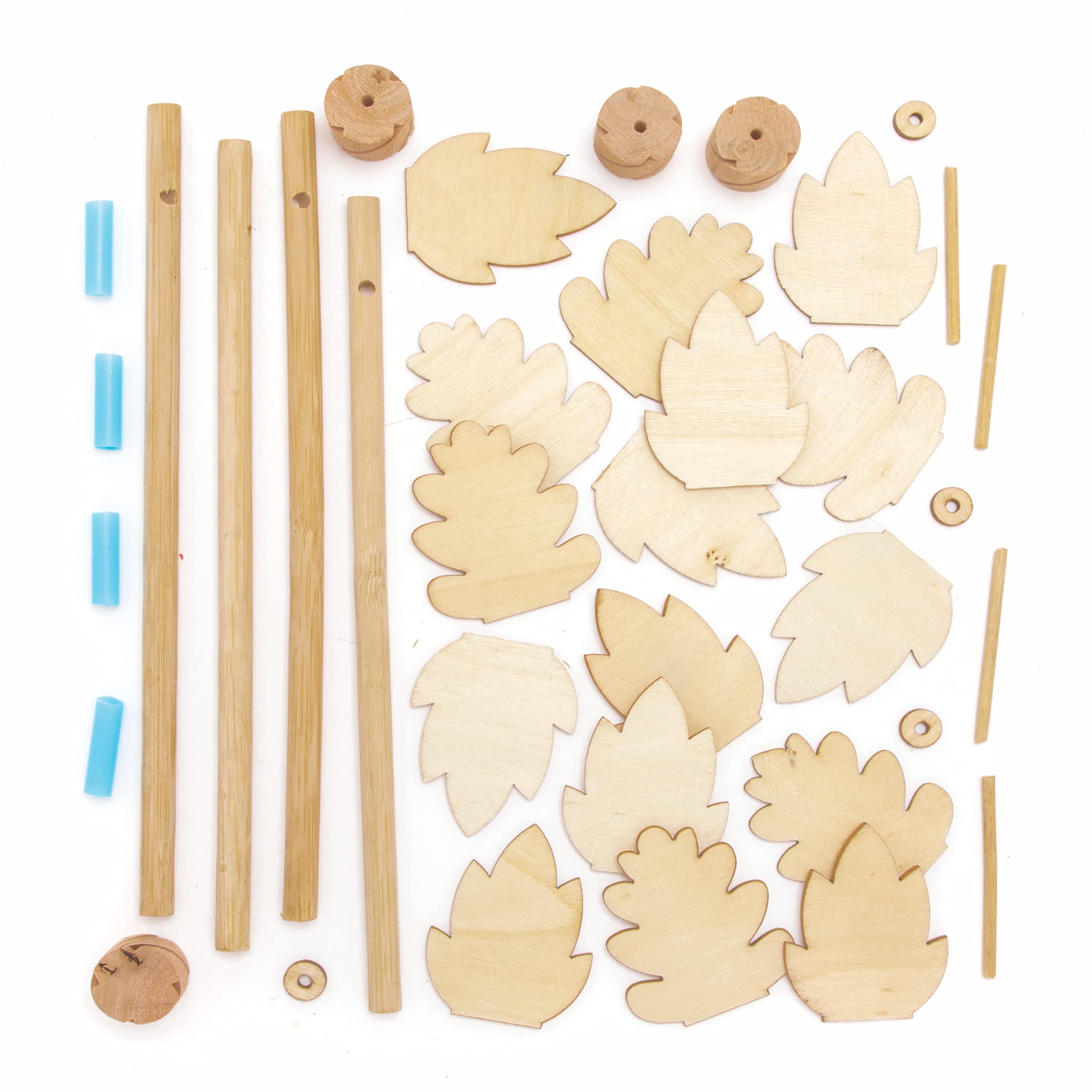 Baker Ross FE648 Autumn Wooden Windmill Kits - Pack of 4, Windmills for Garden, Make Your Own Wind Spinner, Wooden Crafts for Children to Make, Decorate and Display - Image 2