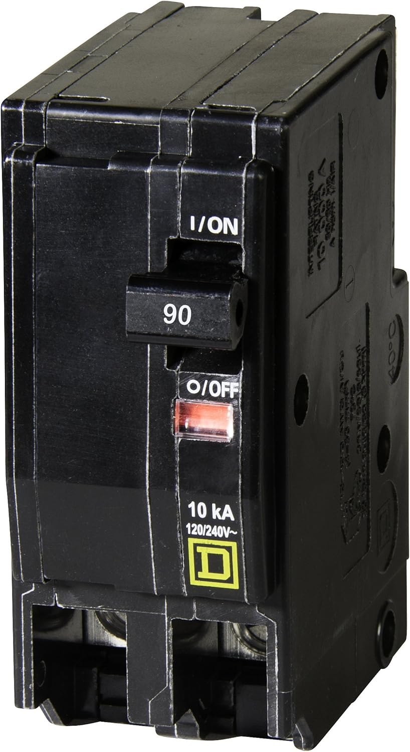 Square D - QO290CP QO 90-Amp Two-Pole Circuit Breaker - Thermal Magnetic Circuit Breakers - 