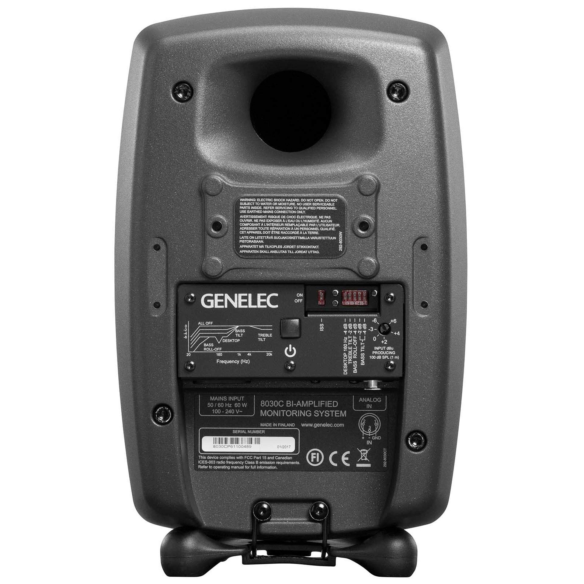 GENELEC 8030C Compact Two way Studio Monitor, Dark Grey (8030CP
