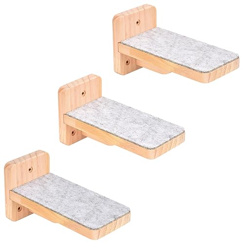 Estantes para Gatos en Pared Estanterías de Escalada para Gatos 3 Piezas Estantes para Escalar Gatos con 3…