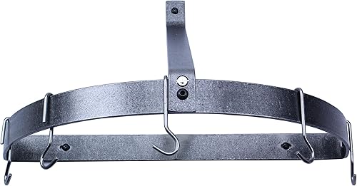 Miniatura 3 de Enclume Estante de pared hecho a mano con 6 ganchos de acero martillado