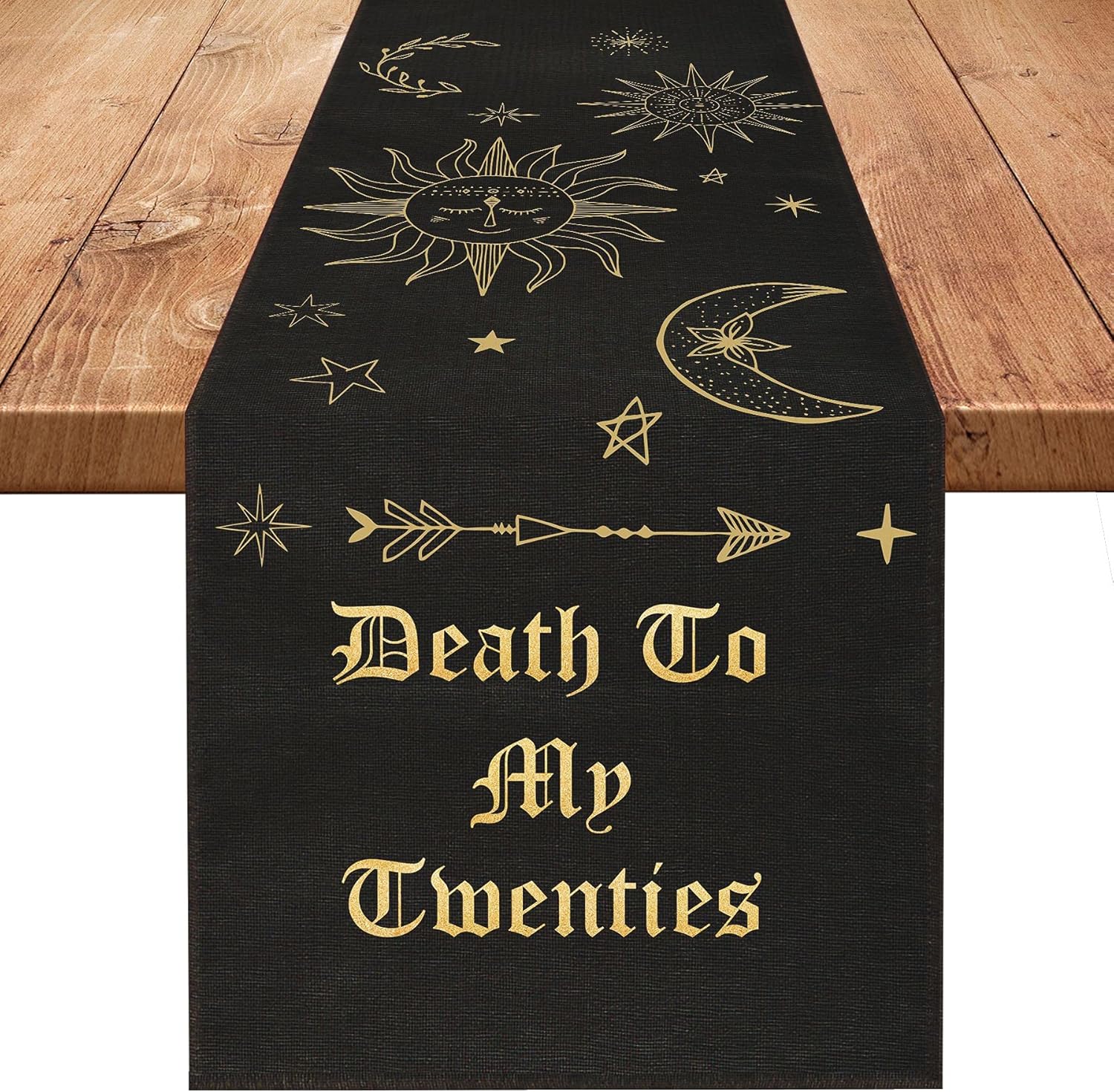 Joyiou Death to My Twenties 30th Birthday Table Runner