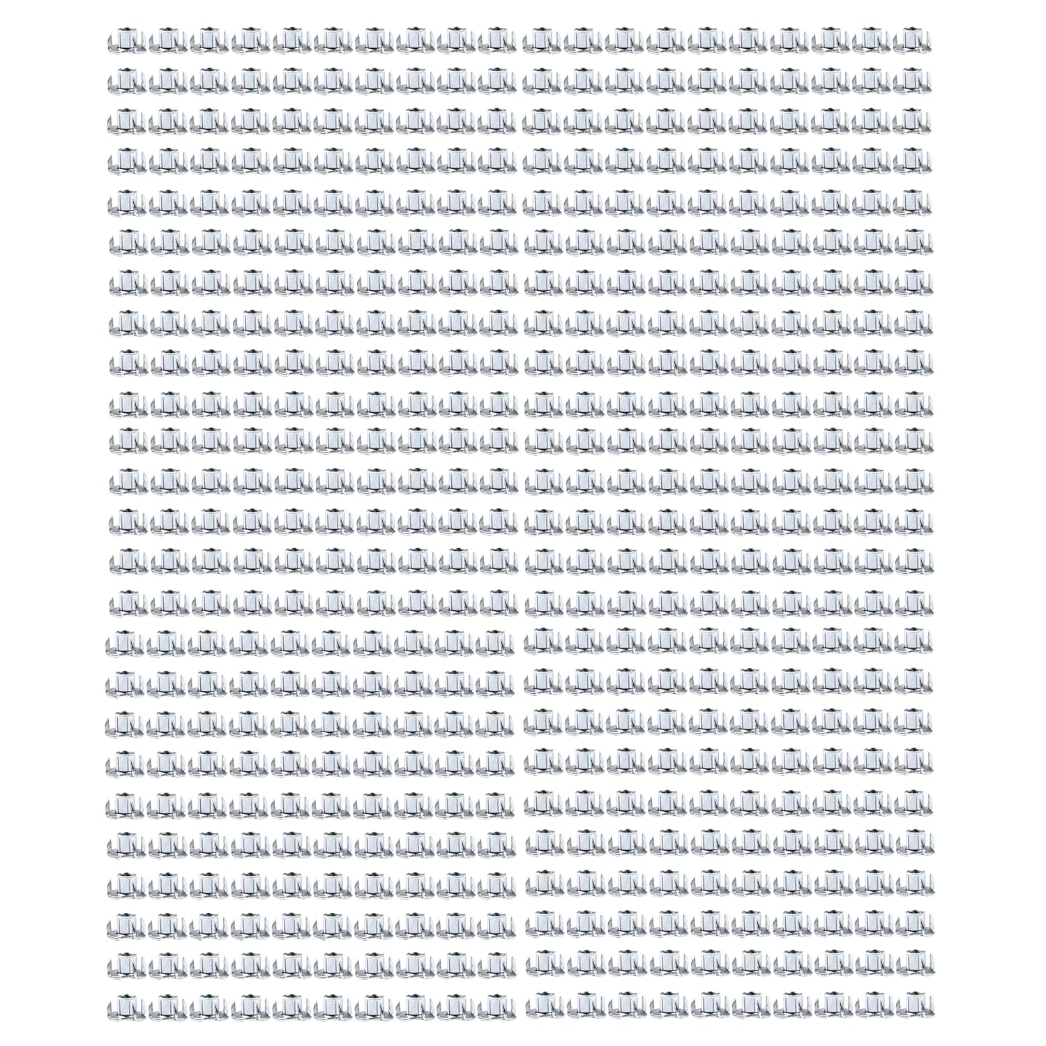 Atomik Zinc 3/8 inch 4-Prong T-Nuts 500 Pack Affordable Durable Steel Hardware for Rock Climbing Holds on Indoor and Outdoor Walls