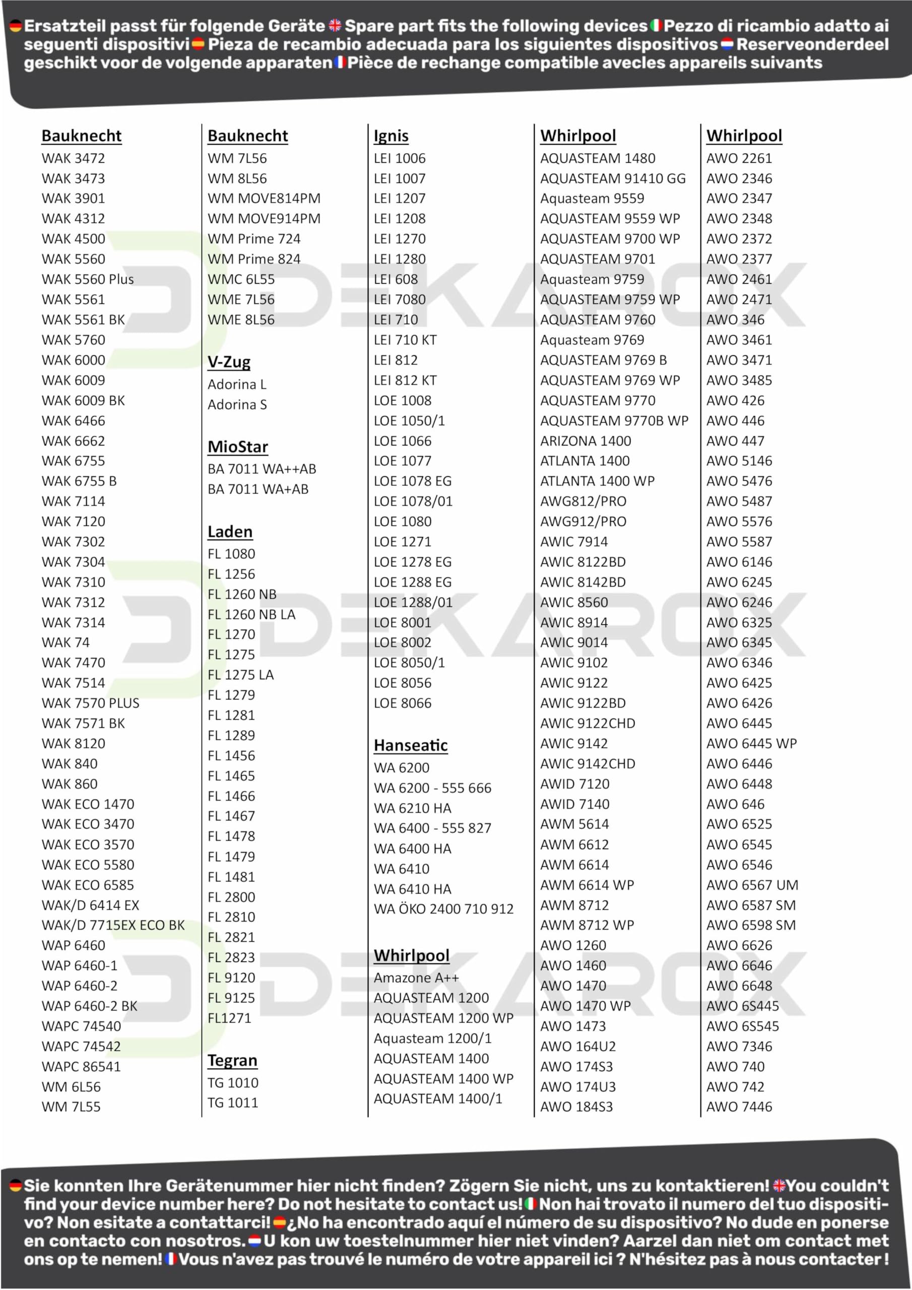 MONTERAL Ammortizzatori Per Lavatrice 125N - Ricambio Per Whirlpool, Bauknecht, Indesit, Hotpoint - 10 Mm, 163/260 Mm - Garanzia 10 Anni