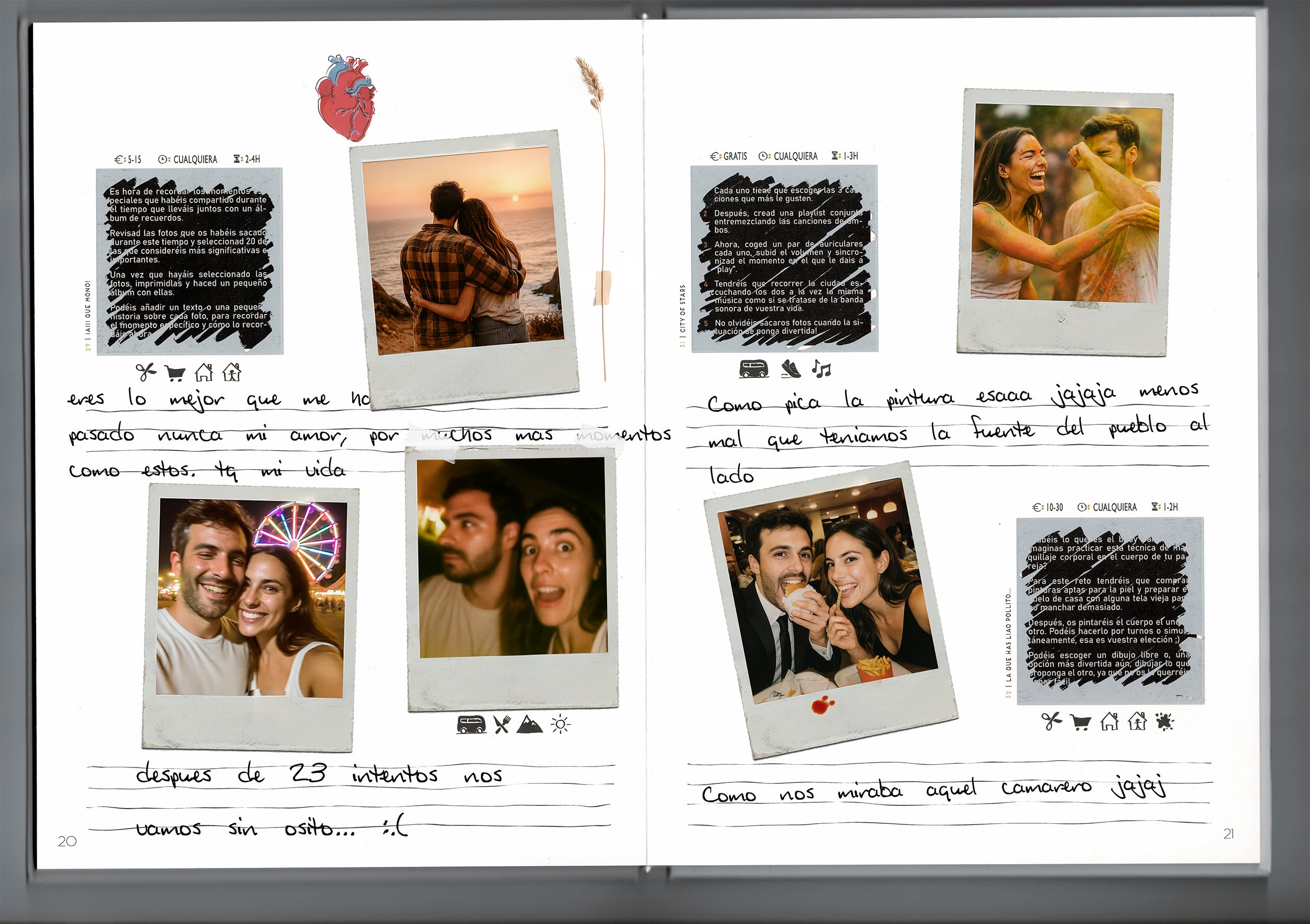 Libro de retos para parejas | 50 desafíos con rasca | Regalo original para enamorados | Tapa dura y cartón grueso | “Cuál es el Plan” | Sorprende con planes atrevidos