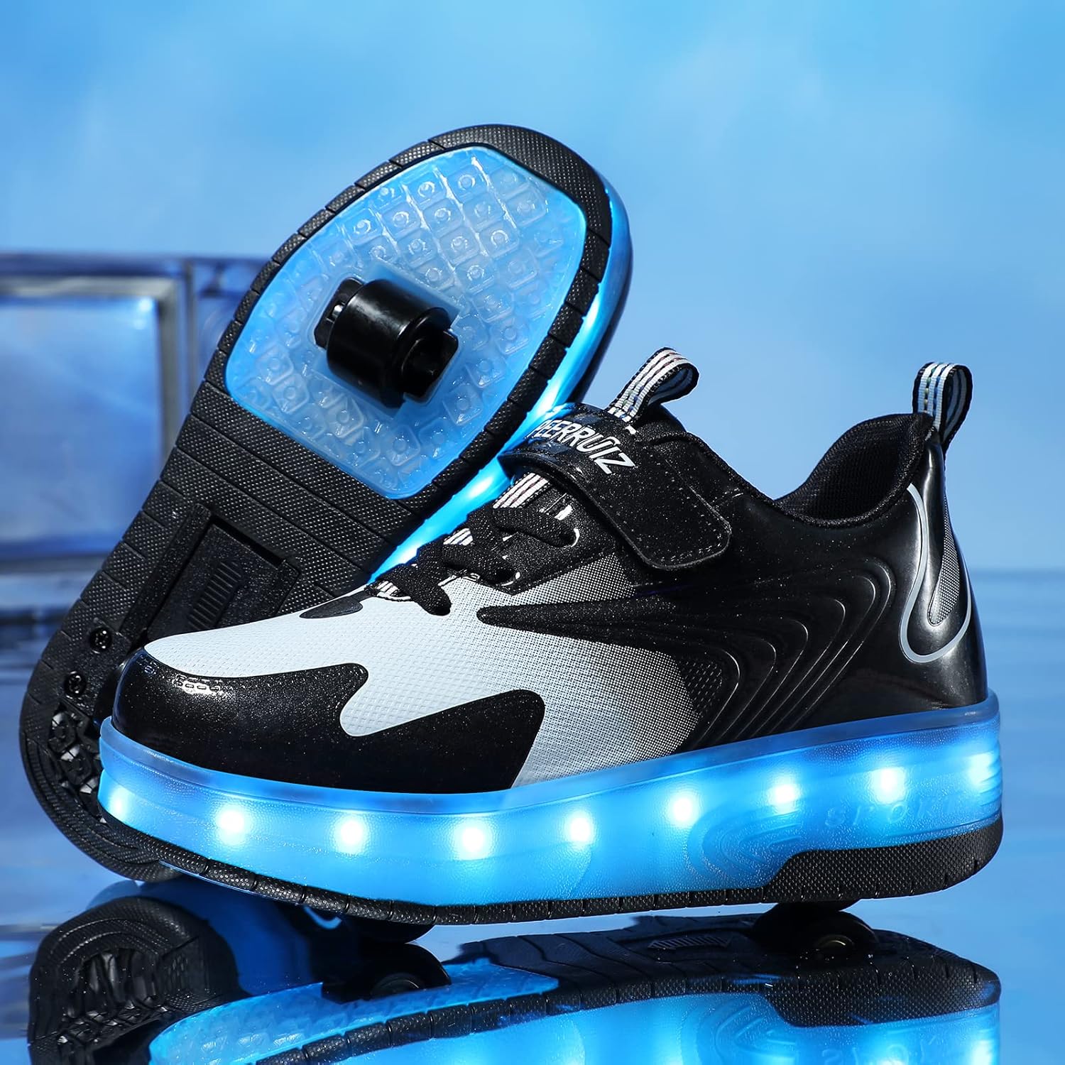 Kids Roller Skate Shoes - Light Up Wheels, Retractable Wheels Skates Sneakers for Boys & Girls Children